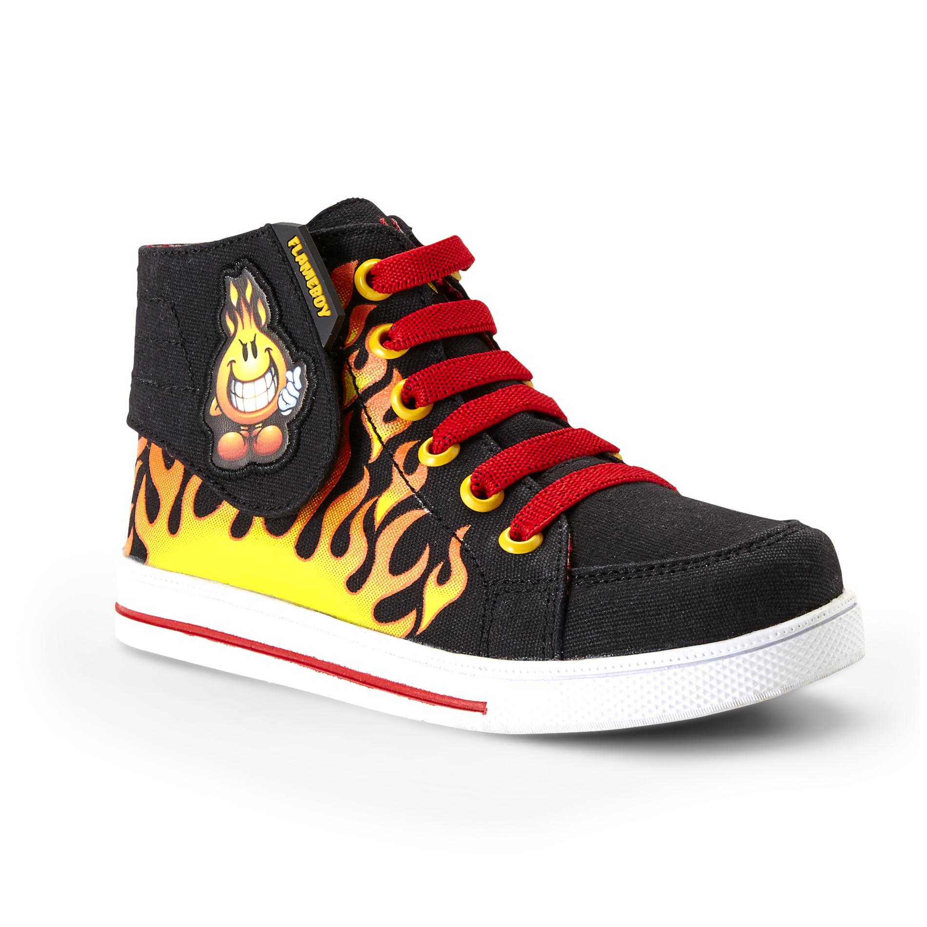 World Industries Flameboy Boy's Mayhem Black/Red High-Top Athletic Shoe