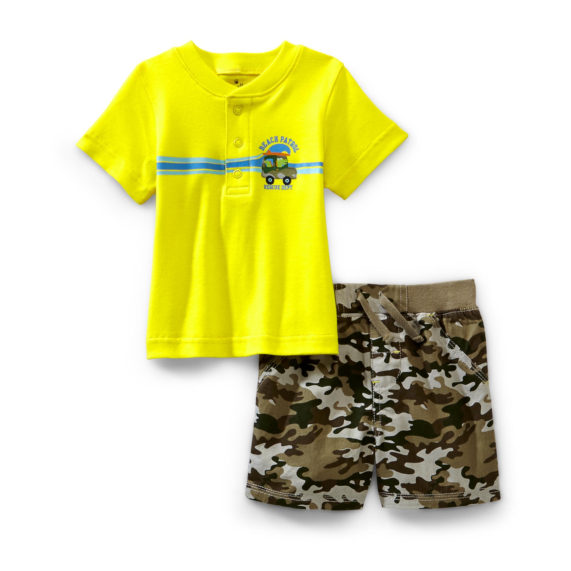 Small Wonders Newborn Boy's Shirt & Shorts - Beach Patrol