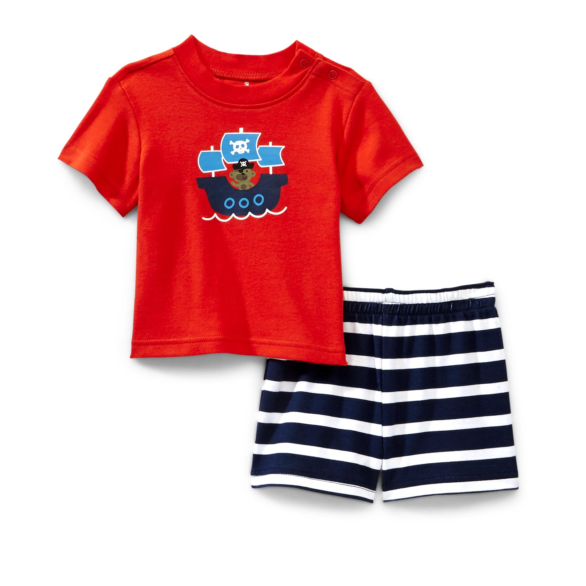 Small Wonders Newborn Boy's Shirt & Shorts - Pirate Bear