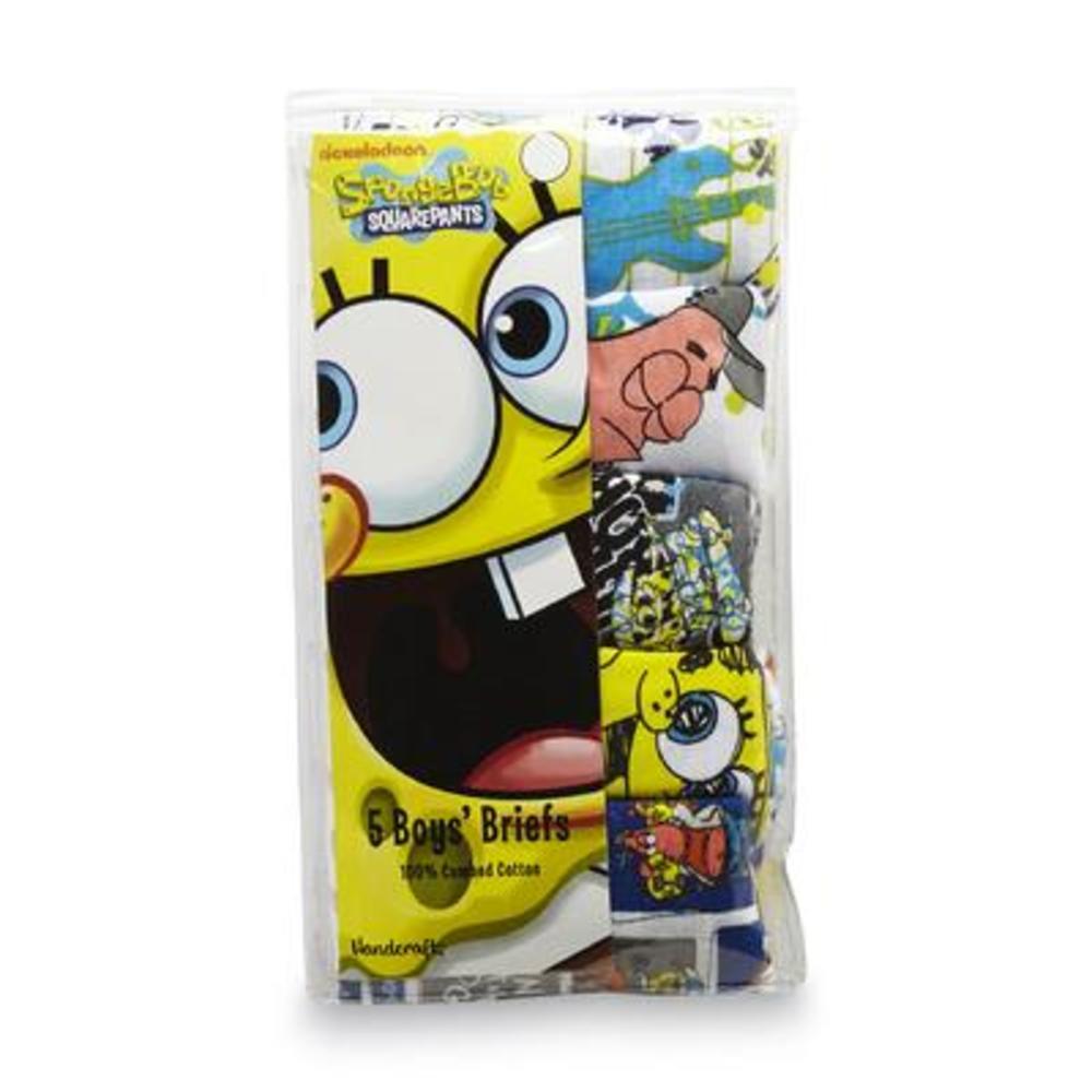 Nickelodeon Boy&#8217;s Underwear 5pk Brief SpongeBob White/Yellow