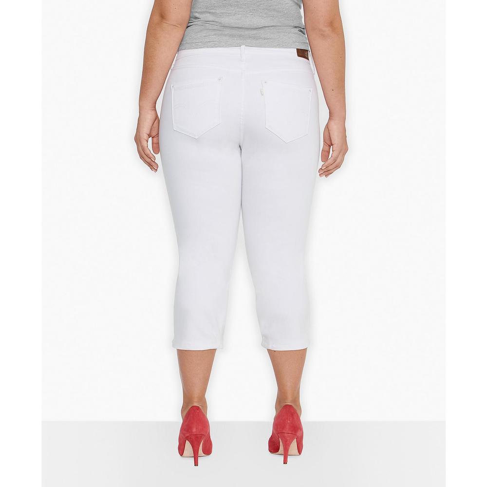 Levi's Women's Plus 512 Capri Jeans - White