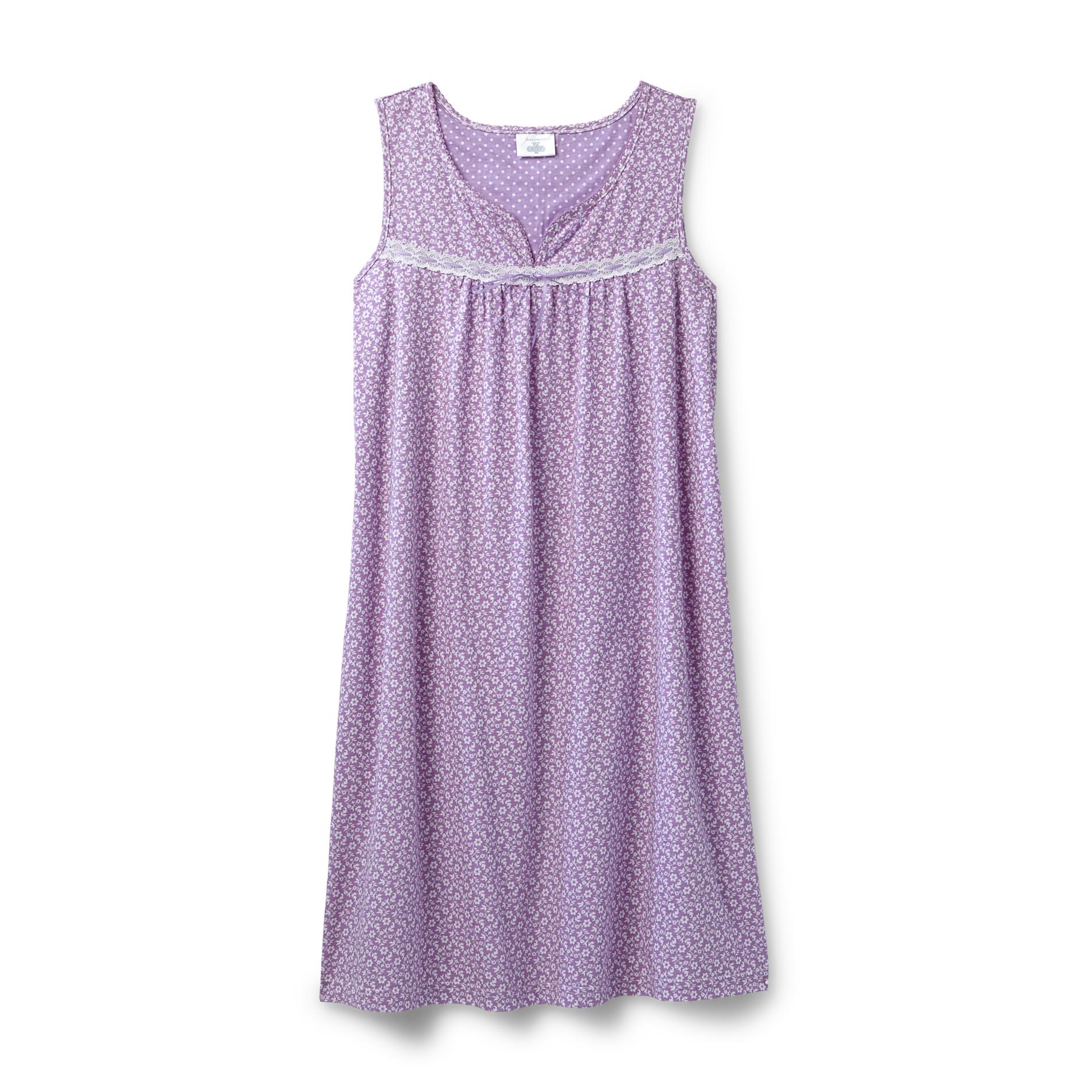 Fundamentals Women's Sleeveless Nightgown - Floral