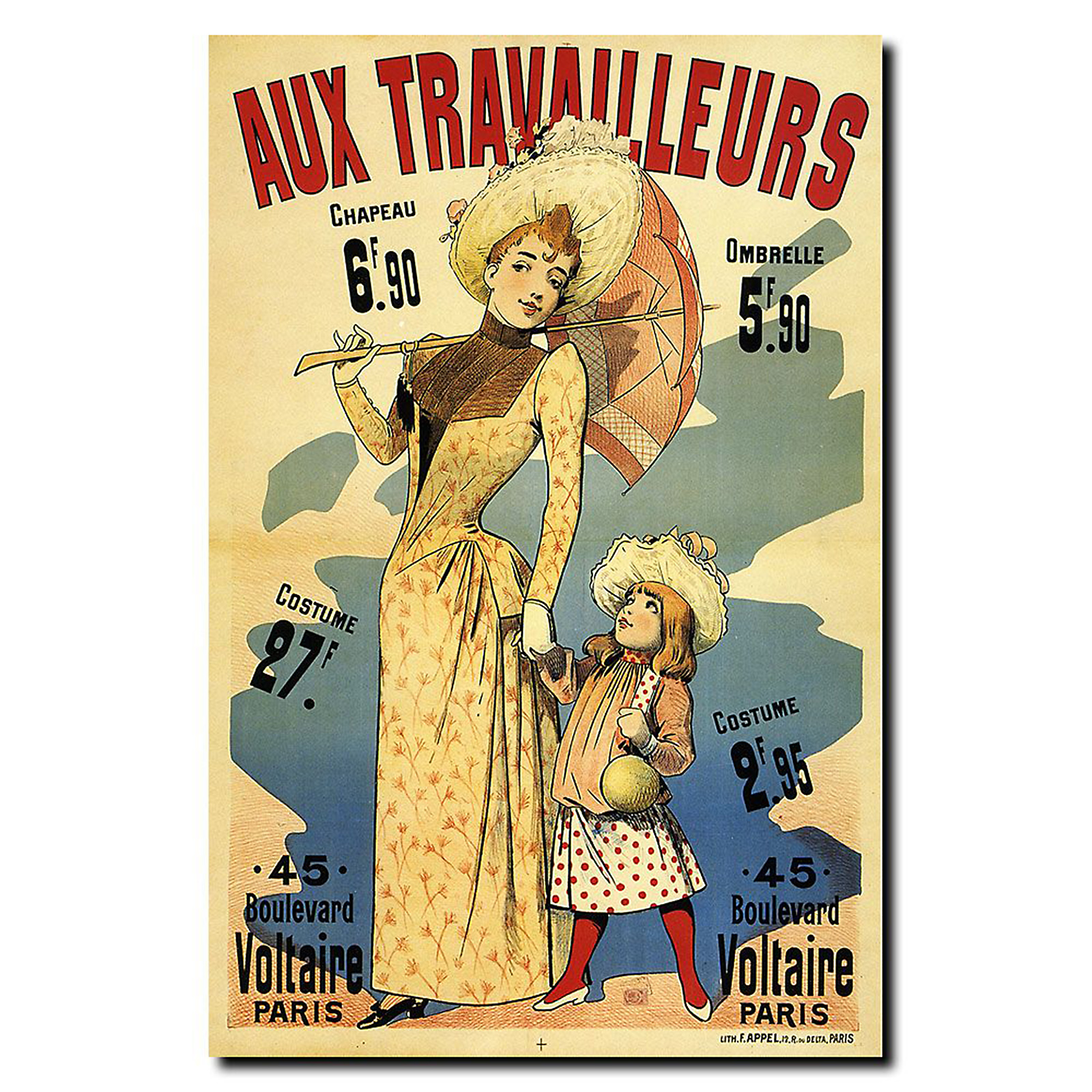 Trademark Global 18x24 inches "Aux Travalleurs" by Alfred Choubrac