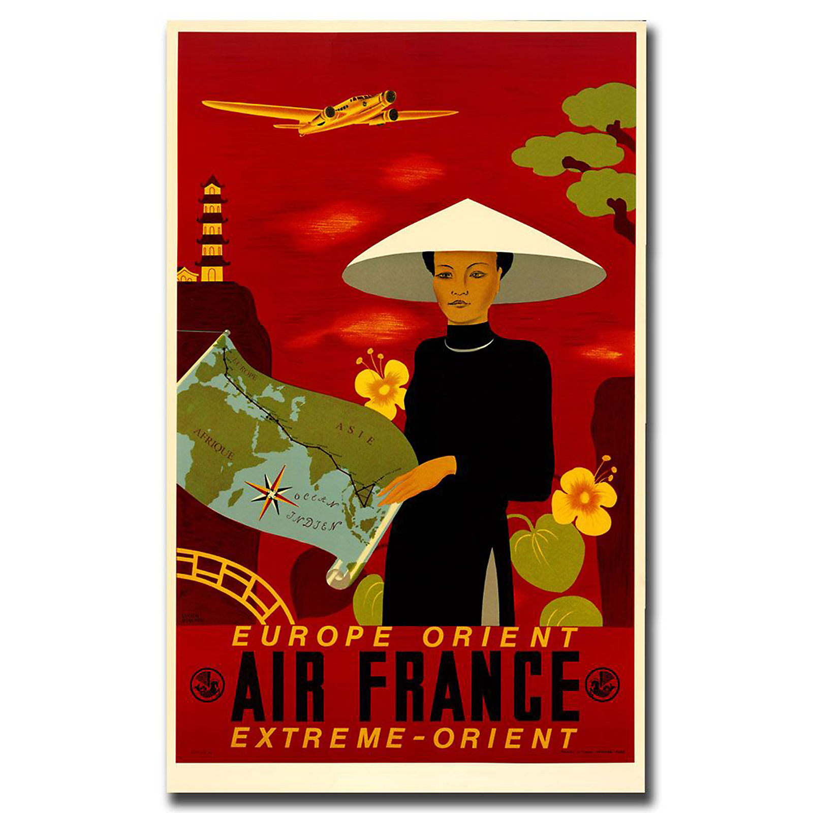 Trademark Global 24x32 inches "Air France Orient Express"