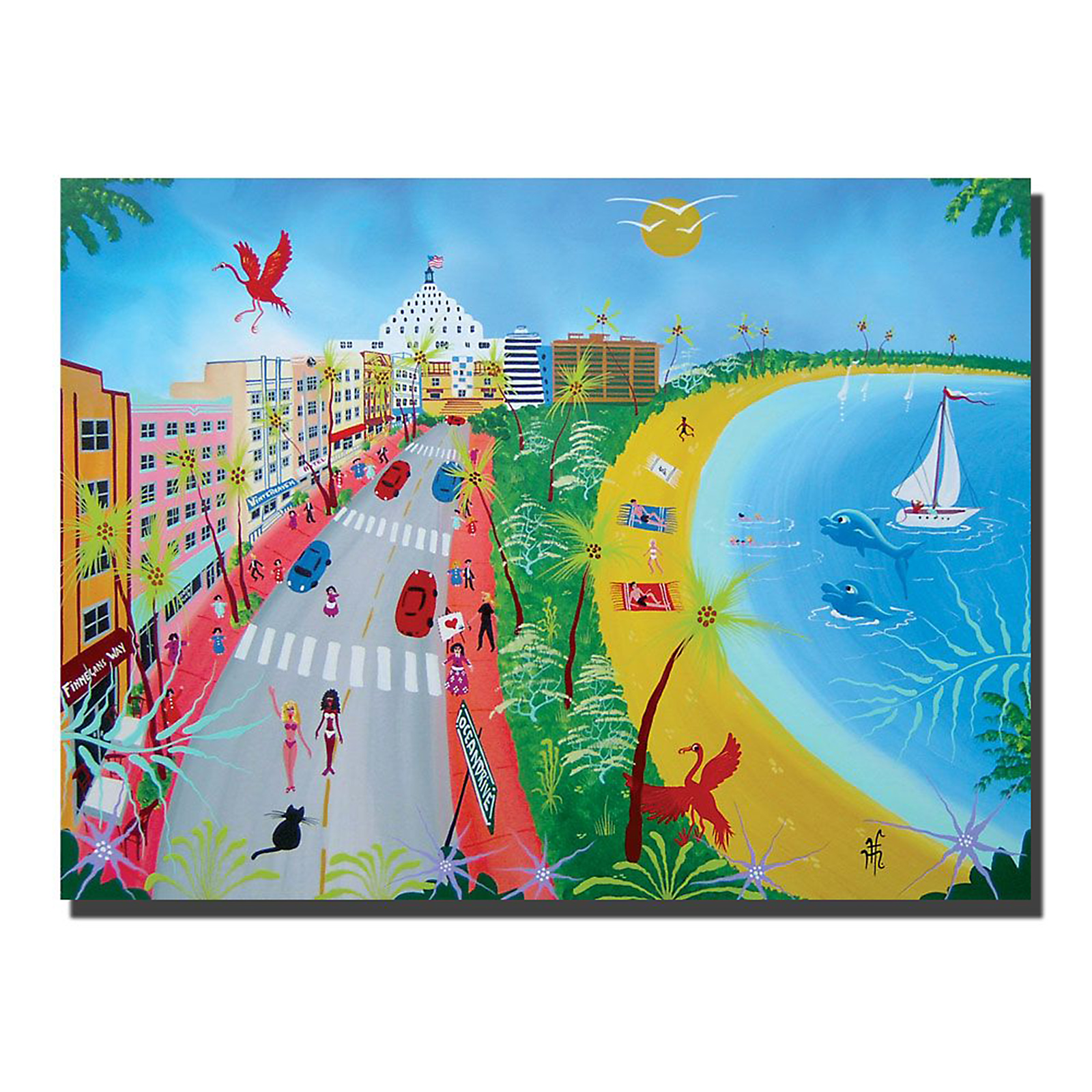 Trademark Global Herbet Hofer 'Ocean Drive' 24" x 32" Canvas Art