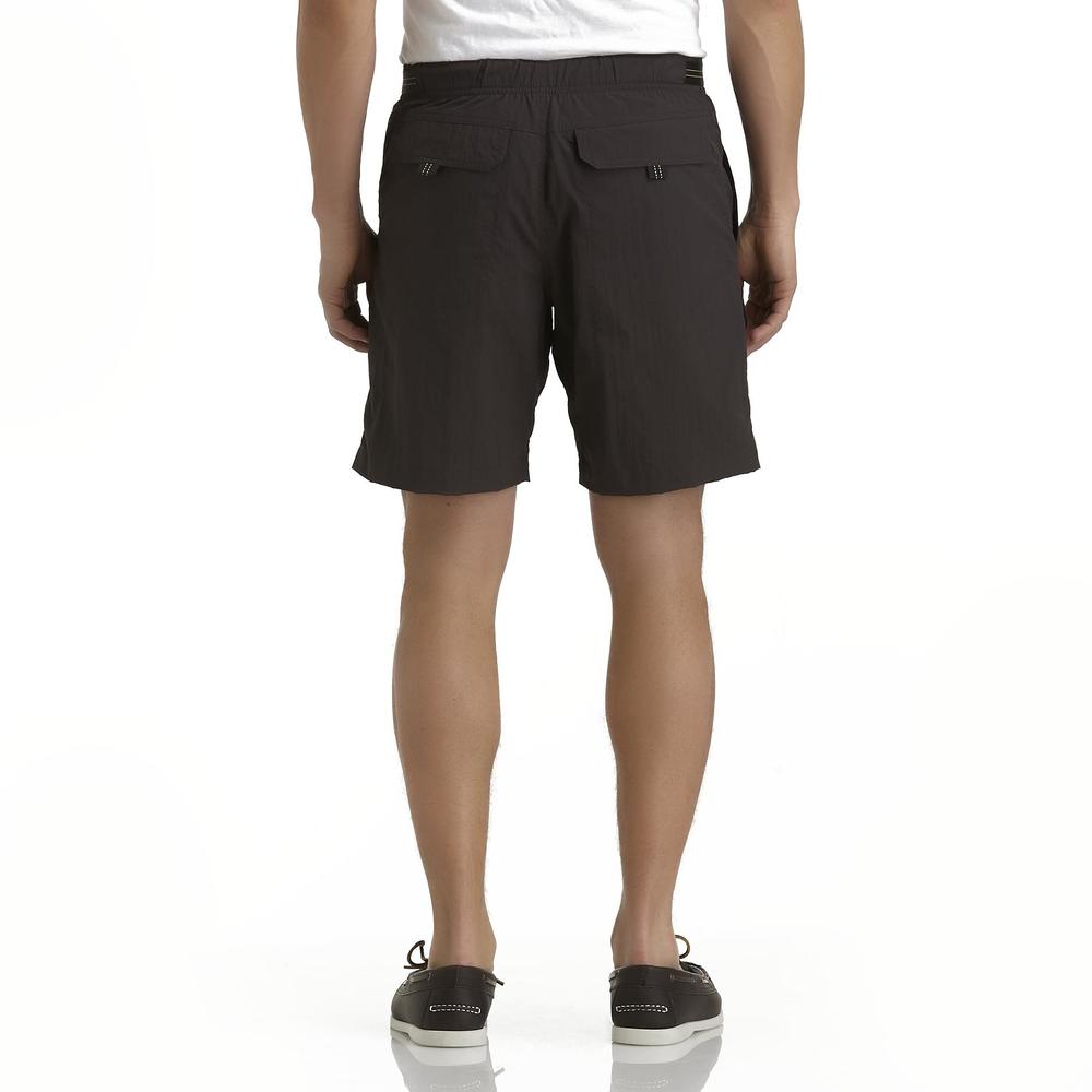 Basic Editions Men's Packable Belted Hiking Shorts