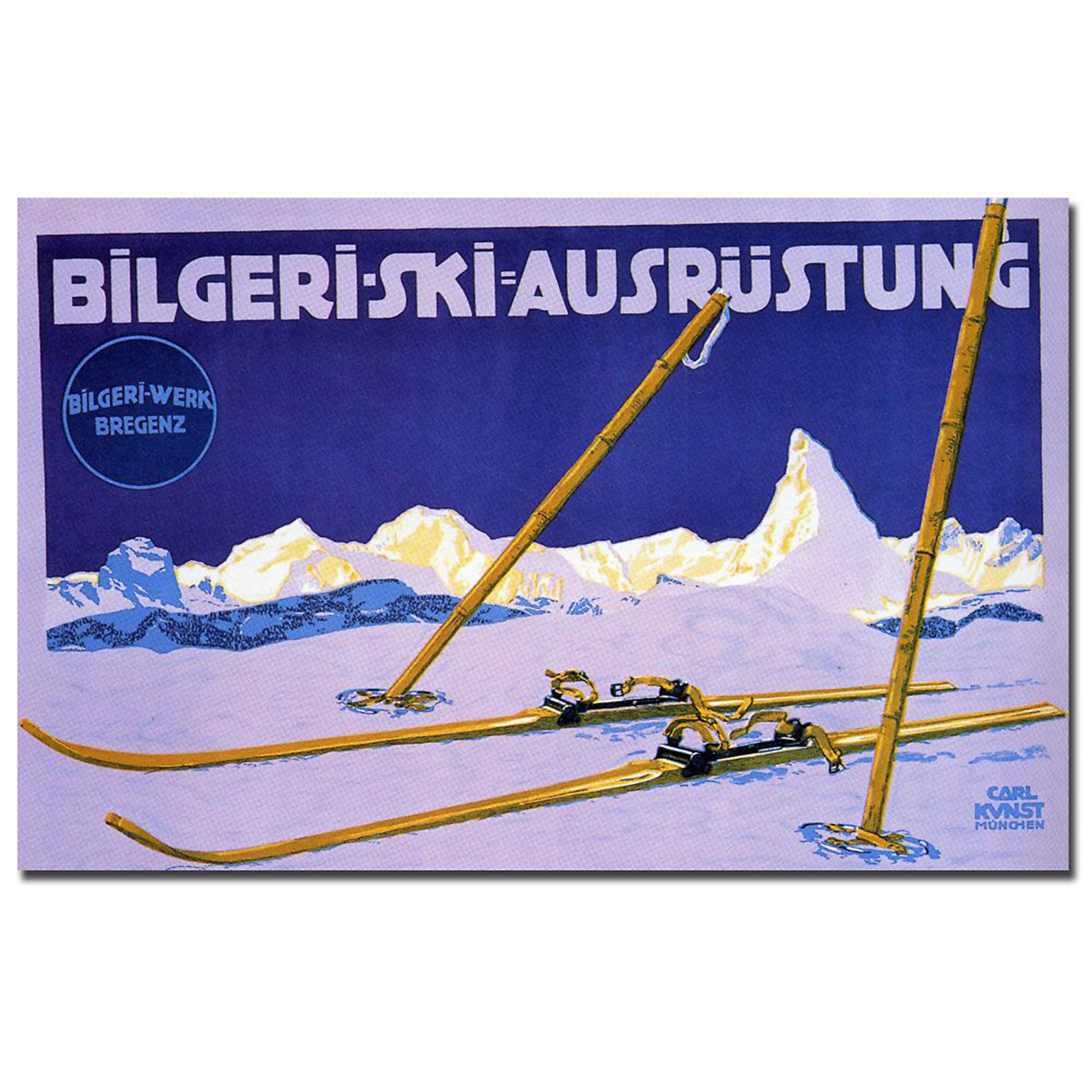 Trademark Global 24x32 inches "Bilgeri-Ski Ausrustung" by Carl Kunst
