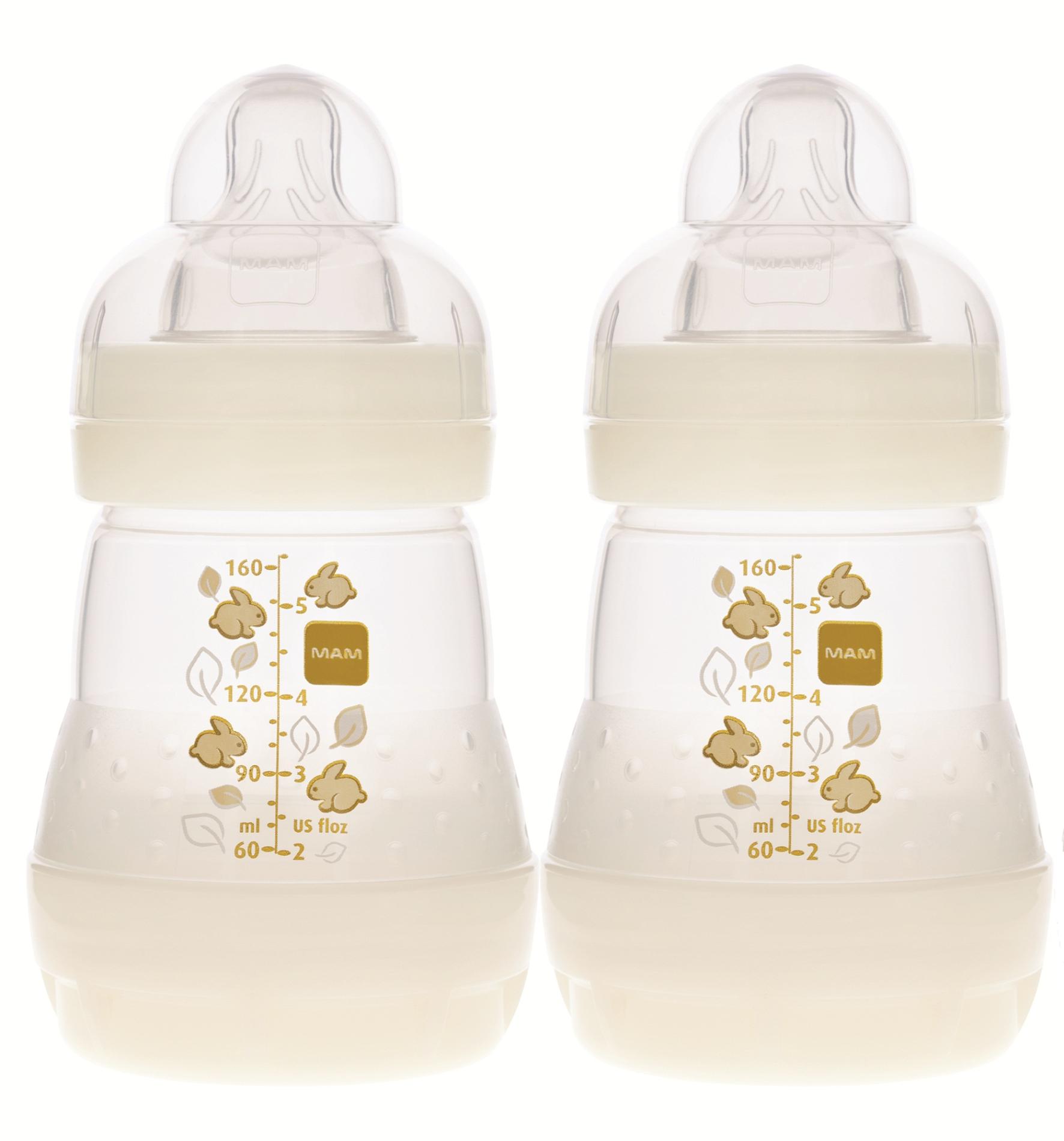 MAM 2-Pack 5-Ounce Baby Bottles