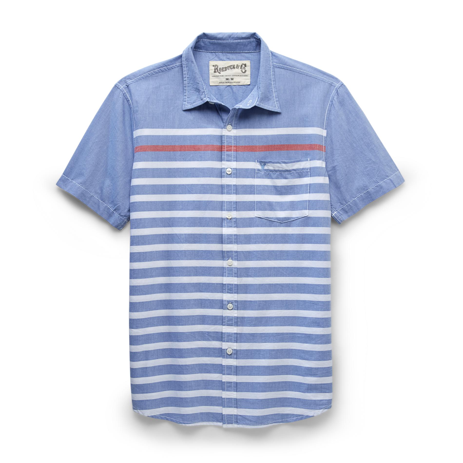 Roebuck & Co. Young Men's Short-Sleeve Shirt - Striped