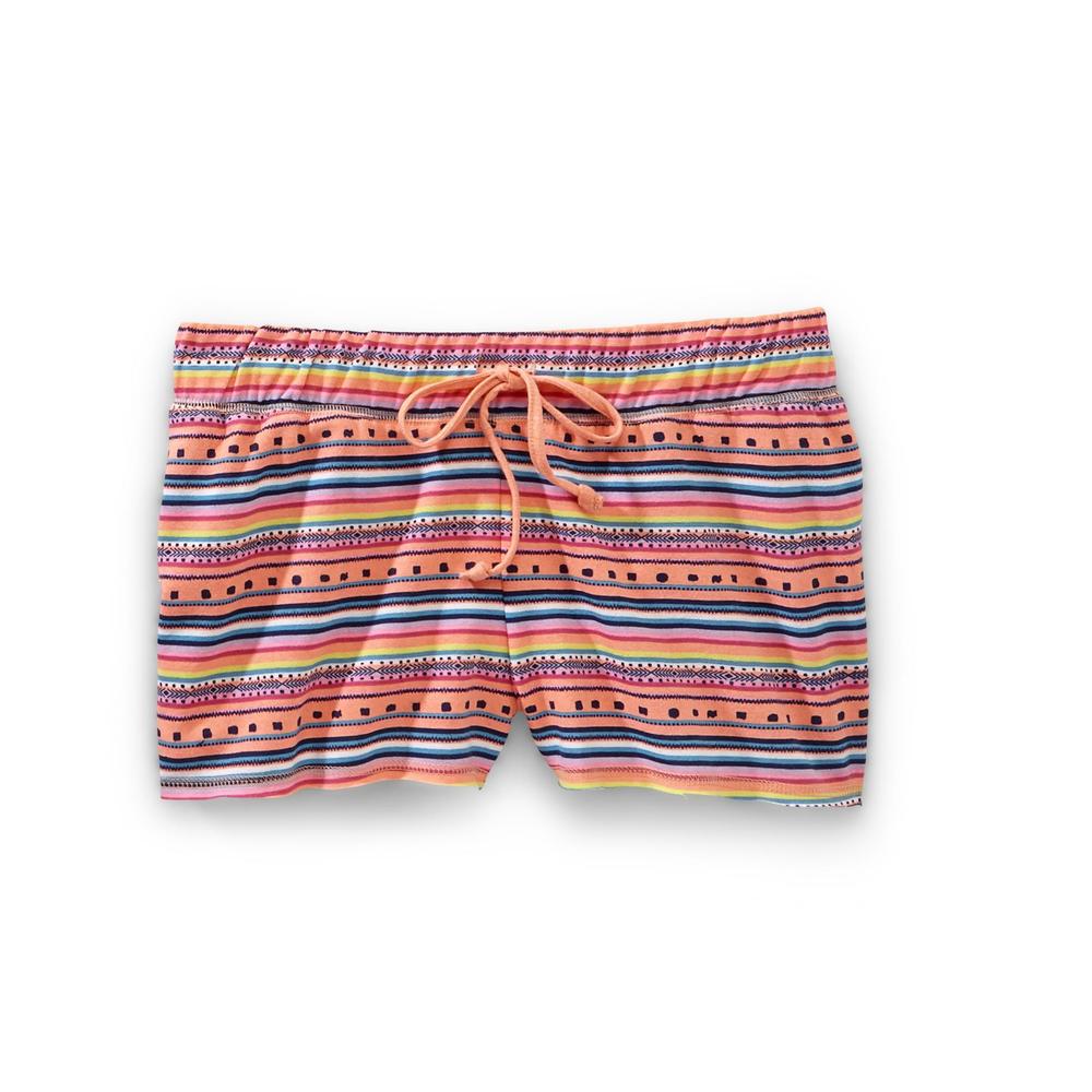 Joe Boxer Women's Knit Pajama Top & Shorts - Tribal Stripe