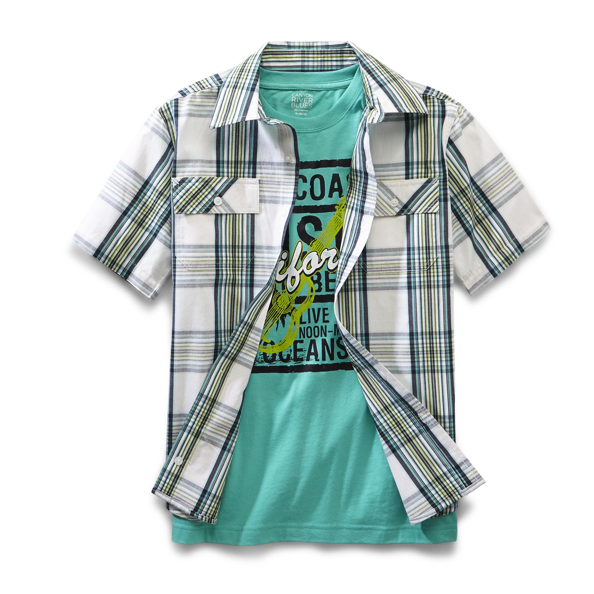 Canyon River Blues Boy's T-Shirt & Dress Shirt - Plaid