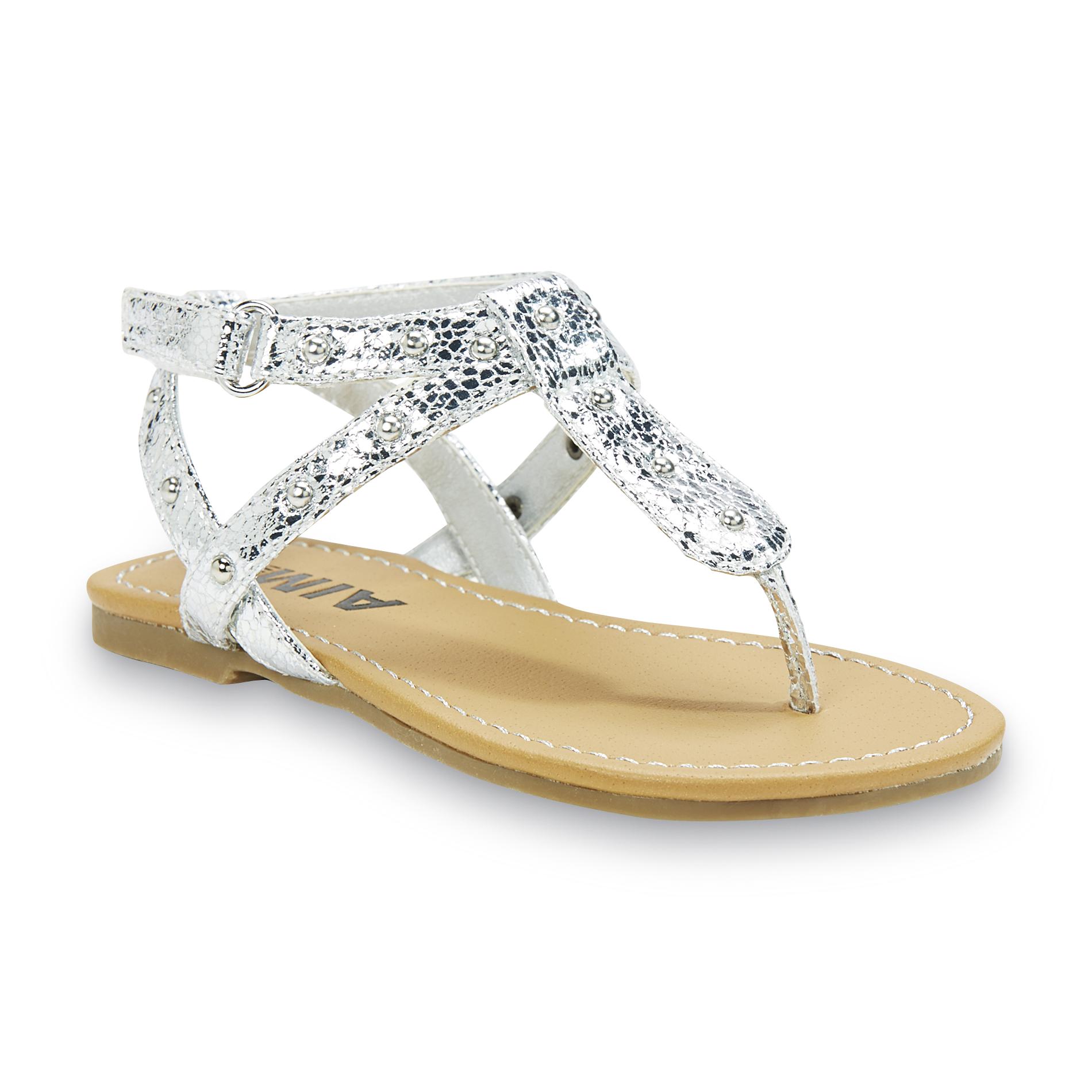 Mia Toddler Girl's Mini Jude Silver Sandal | Shop Your Way: Online ...