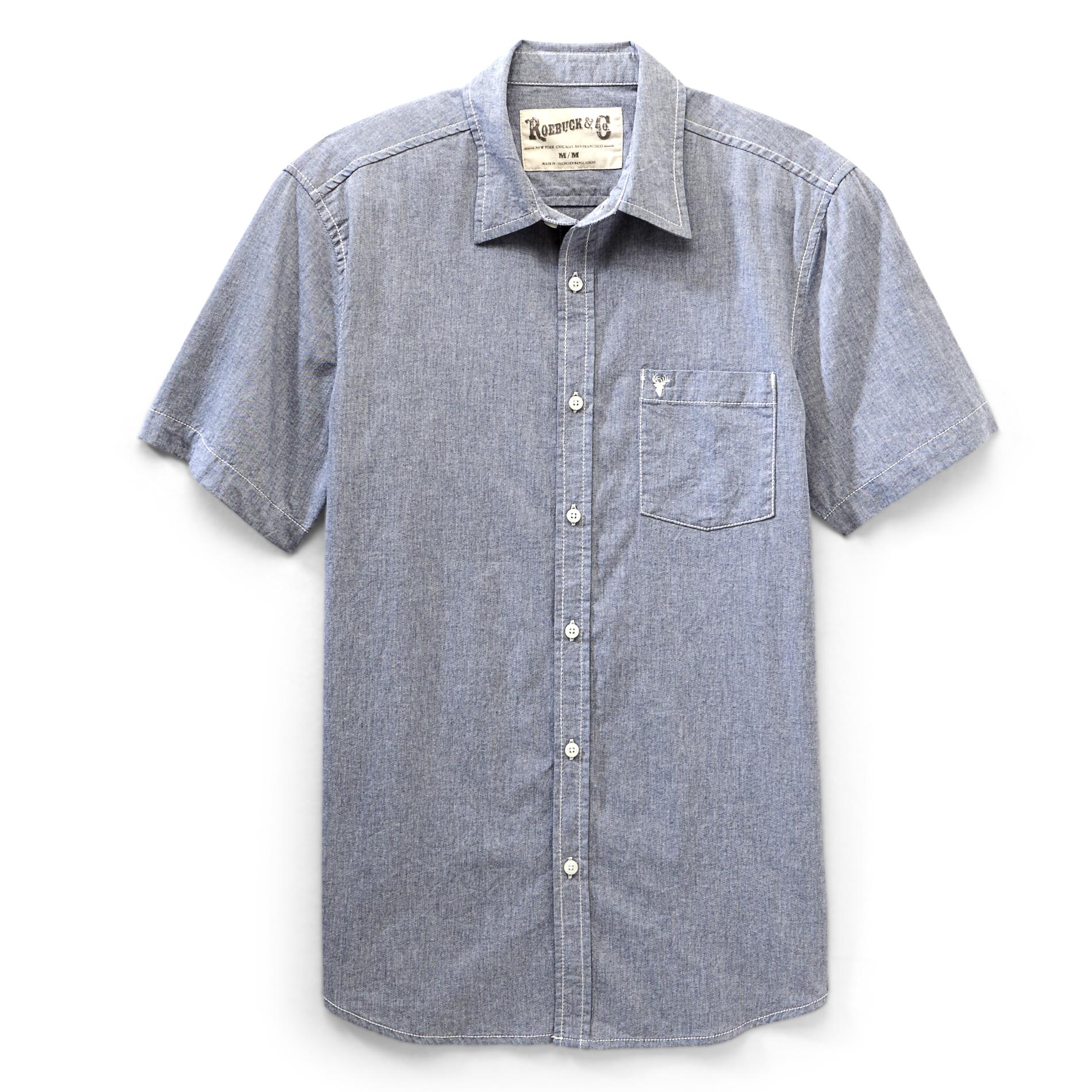 Roebuck & Co. Young Men's Chambray Button-Front Shirt