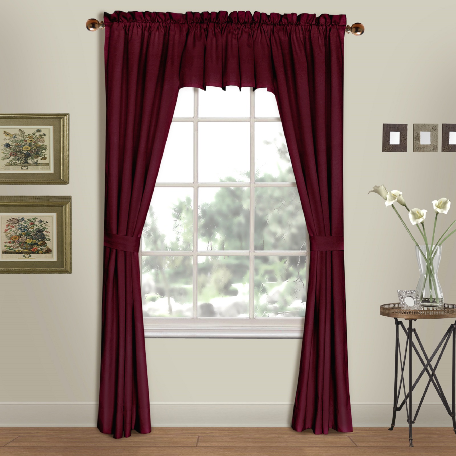 United Curtain Company Westwood 54" x 84" panel available in black, navy, burgundy and natural