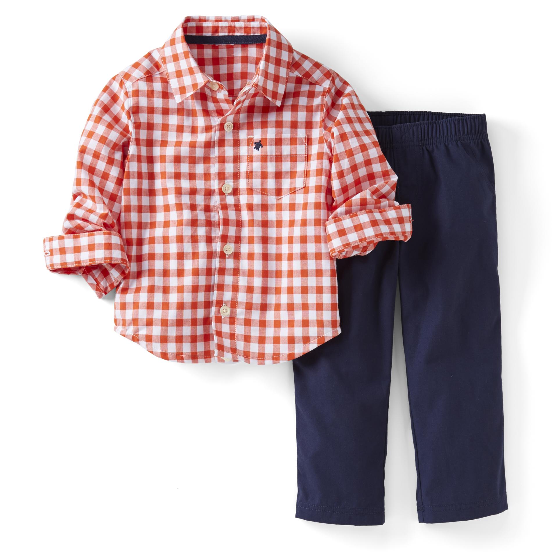Carter's Newborn & Infant Boy's Shirt & Pants Buffalo Check Plaid
