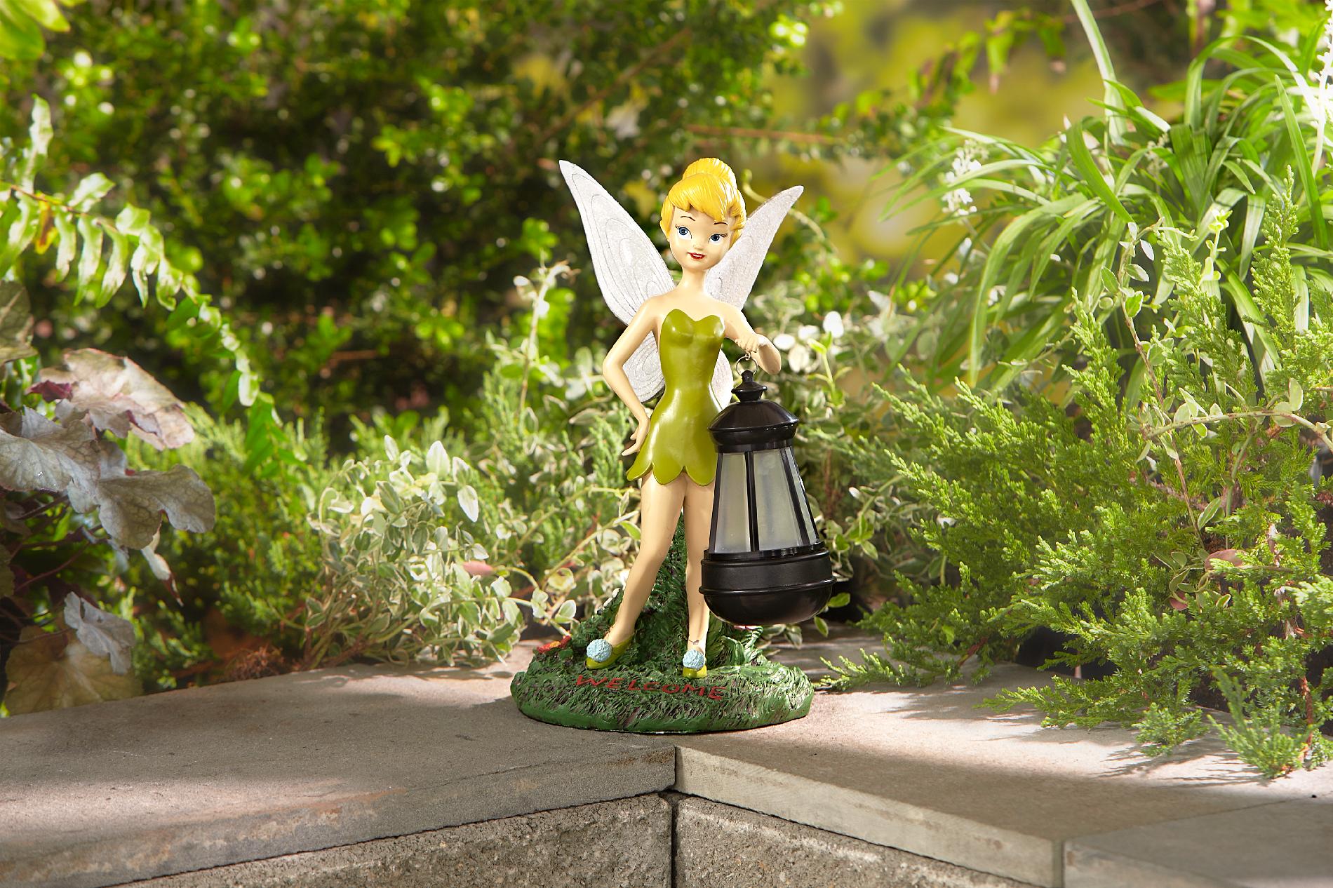 Disney Statue with Solar LanternTinkerbell Outdoor