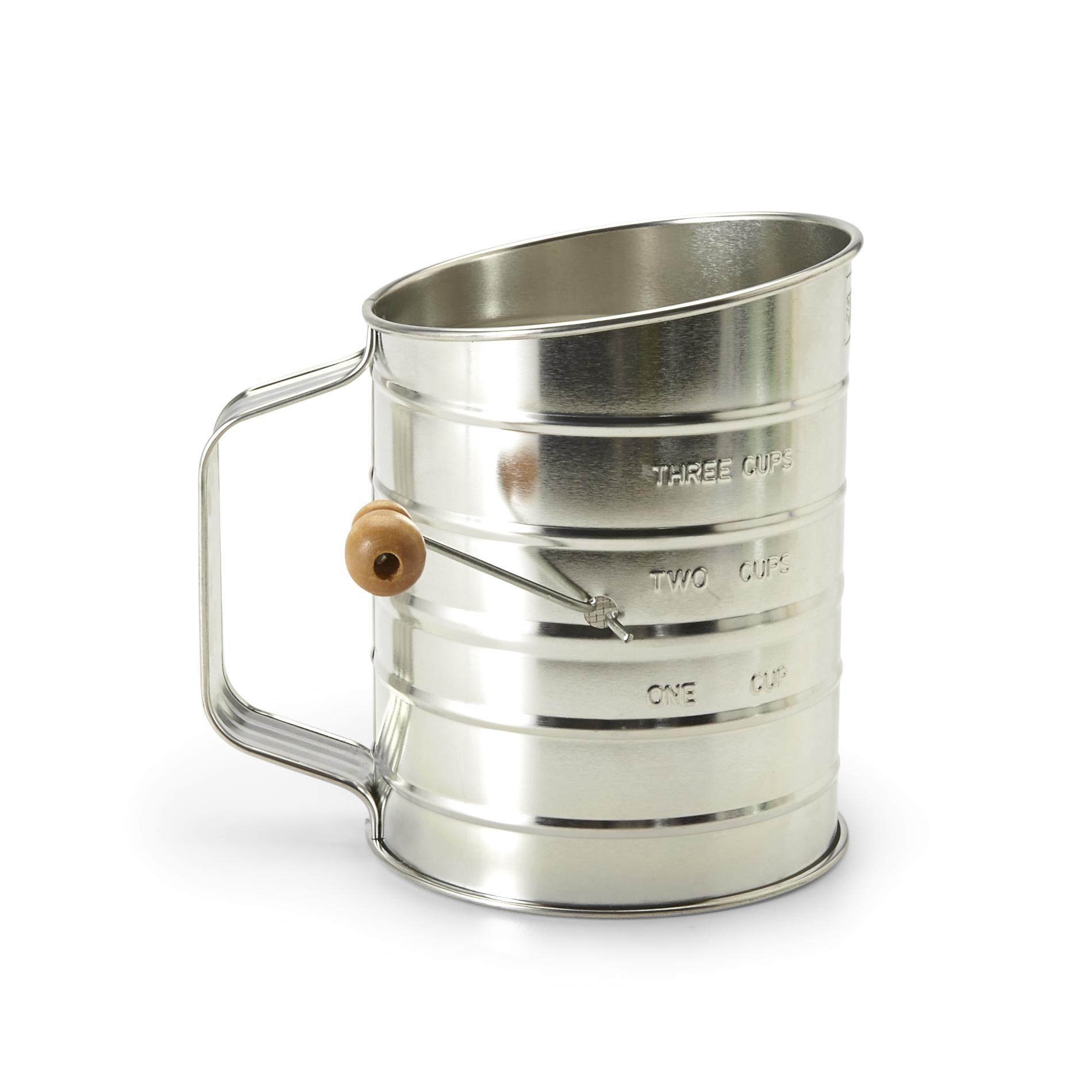 Essential Home 3-Cup Flour Sifter, Silver Essential Home 3-Cup Flour Sifter, Silver