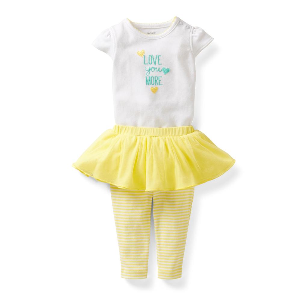 Carter's Newborn & Infant Girl's Bodysuit & Tutu Leggings - Love You More