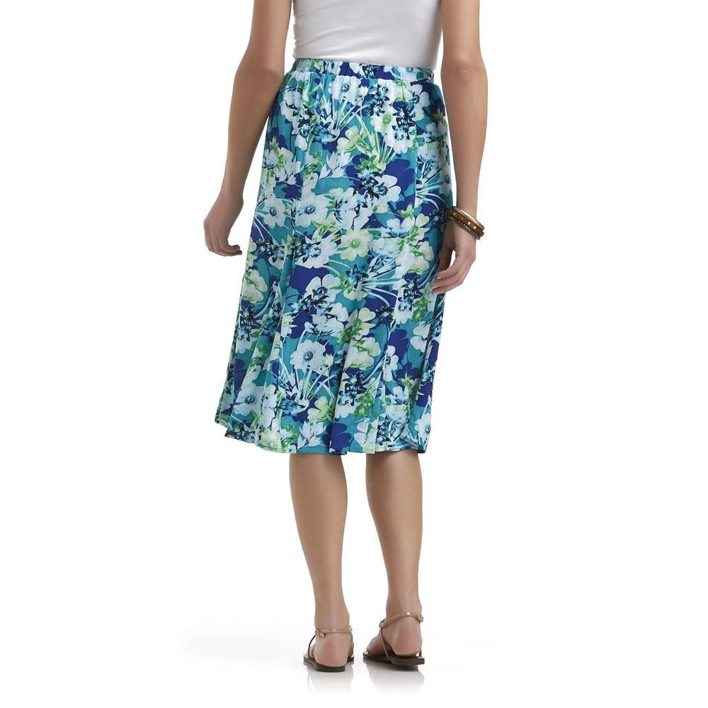 Laura Scott Women's Flared Skirt - Floral
