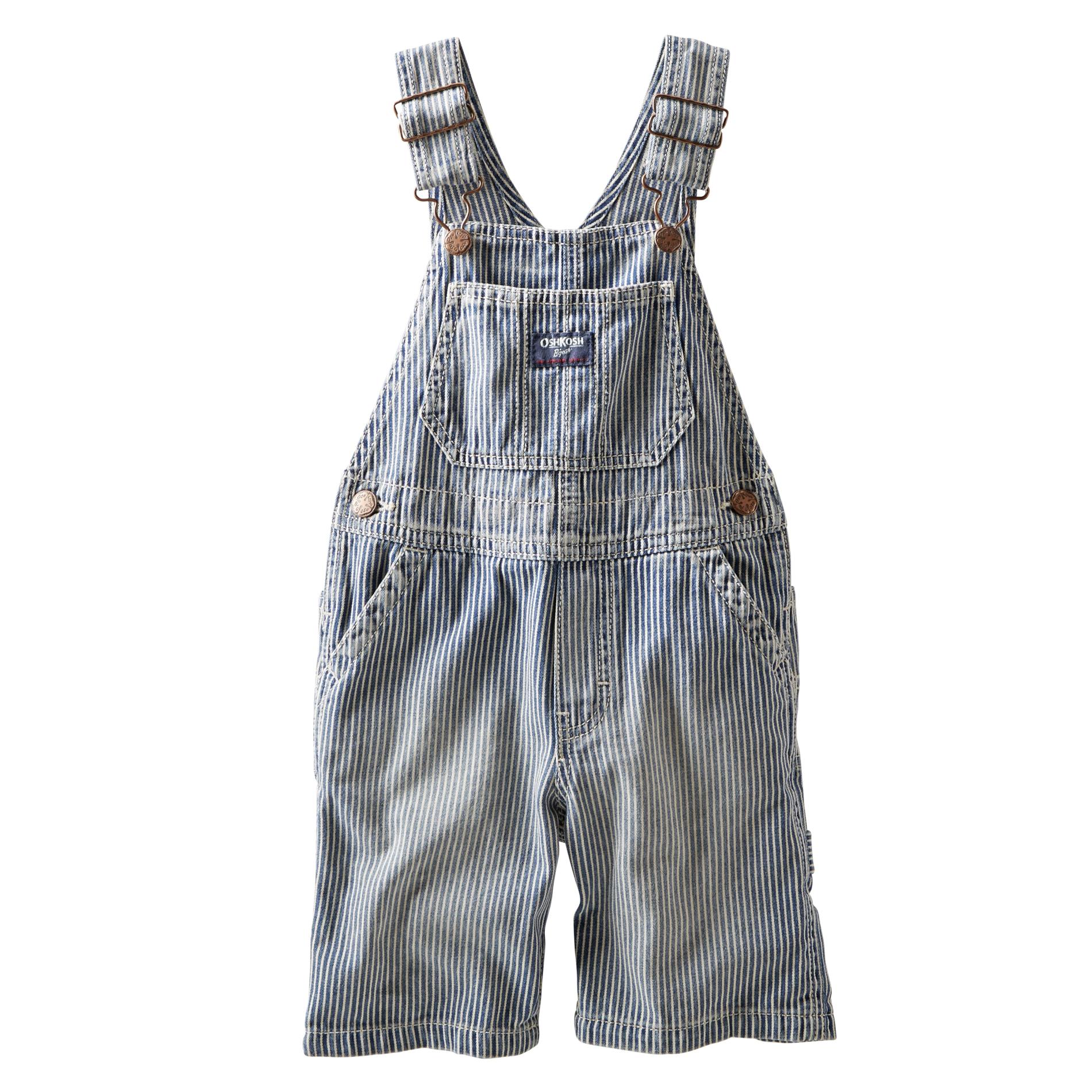 OshKosh Newborn & Infant Boy's Shortalls Railroad Stripe