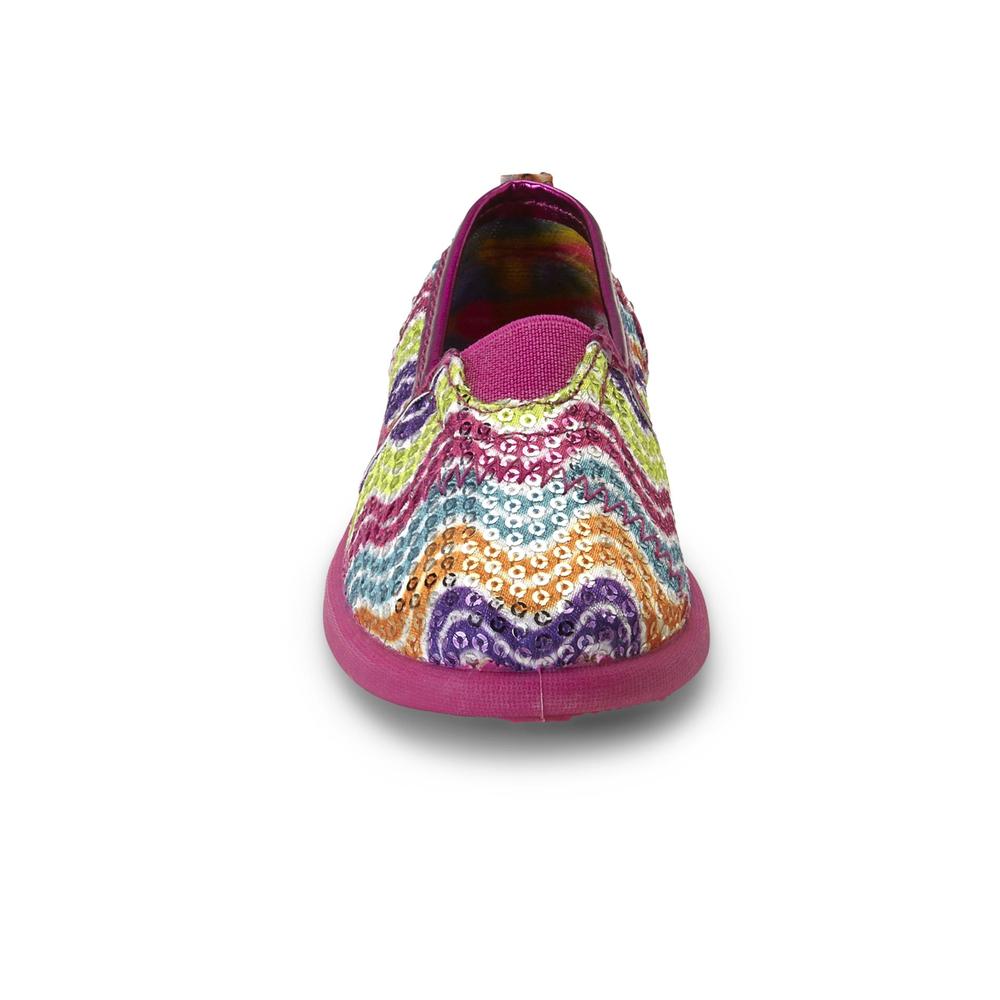 Joe Boxer Toddler Girl's Brooklyn Multicolor Chevron Striped Casual Shoe
