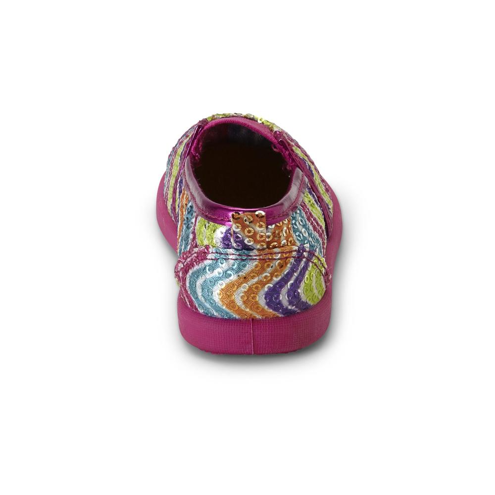 Joe Boxer Toddler Girl's Brooklyn Multicolor Chevron Striped Casual Shoe