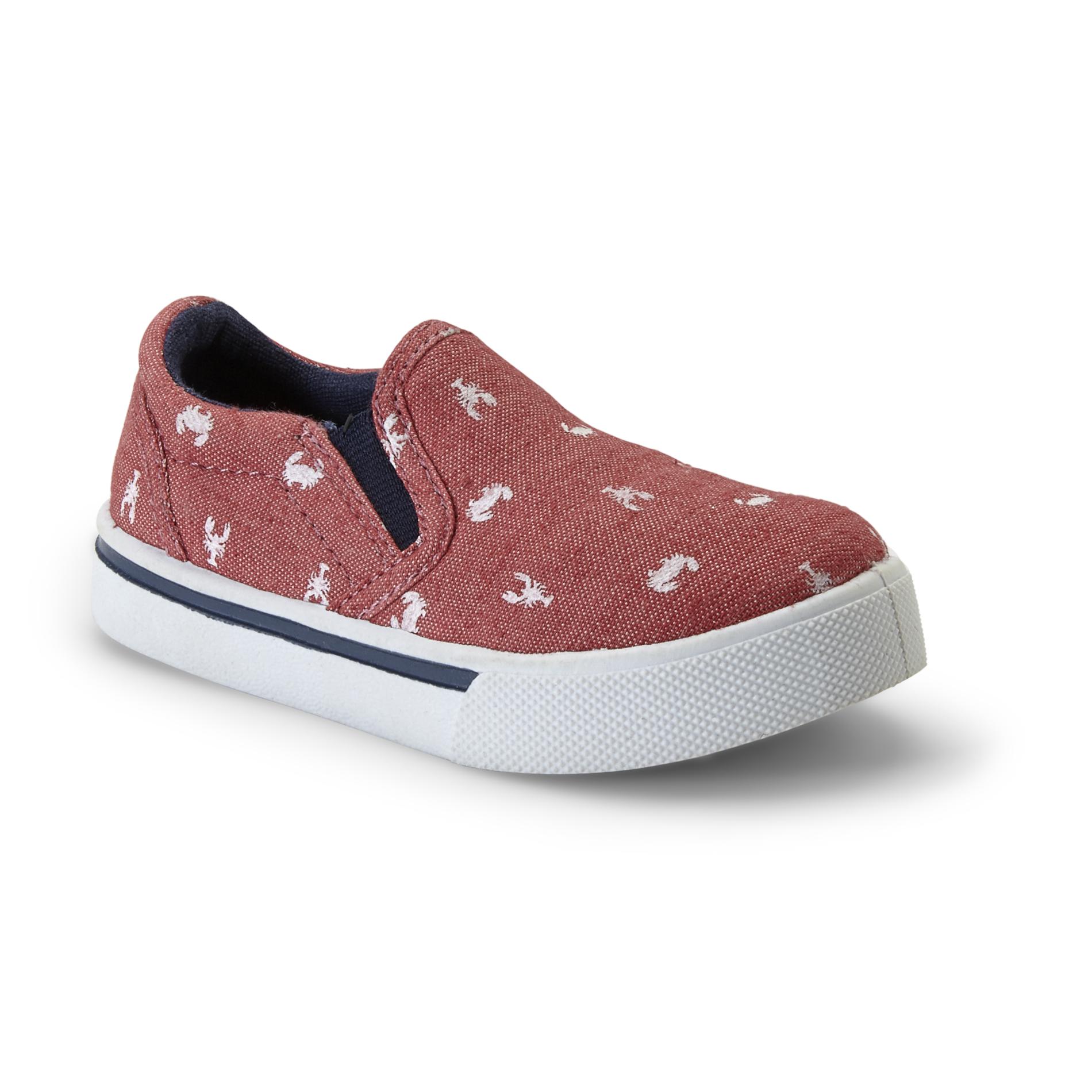 Carter's Toddler Boy's Damon Red Canvas Deck Shoe - Lobsters & Crabs