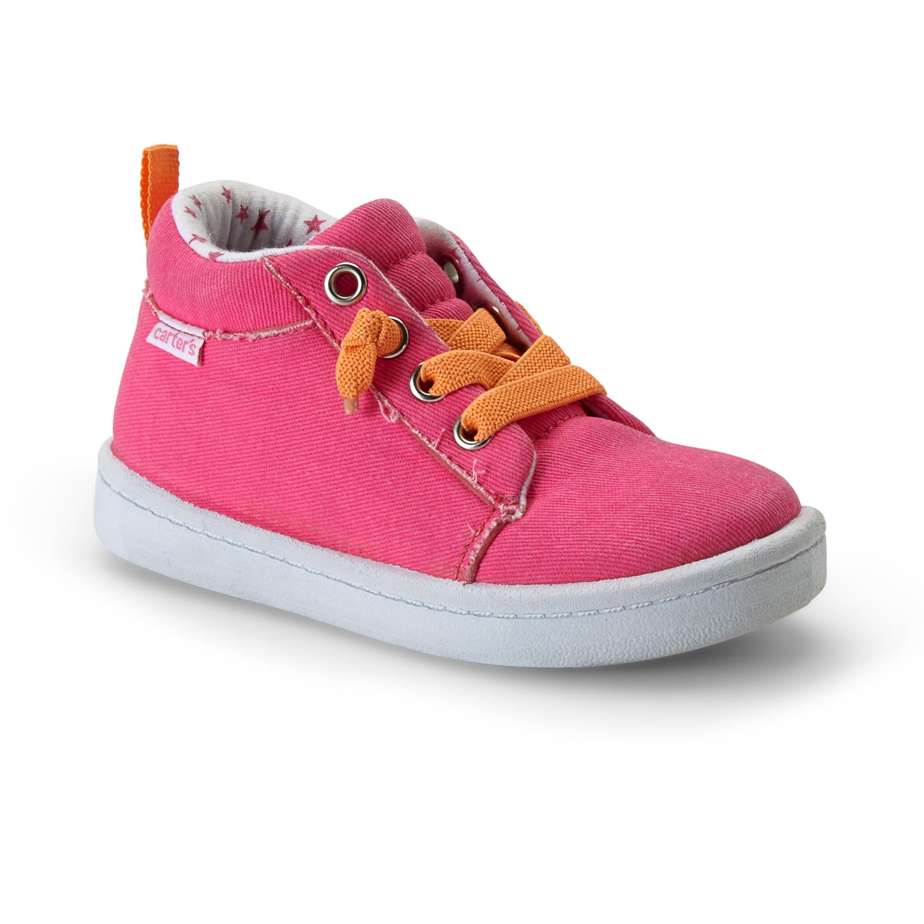 Carter's Toddler Girl's Aken Neon Pink High-Top Sneaker