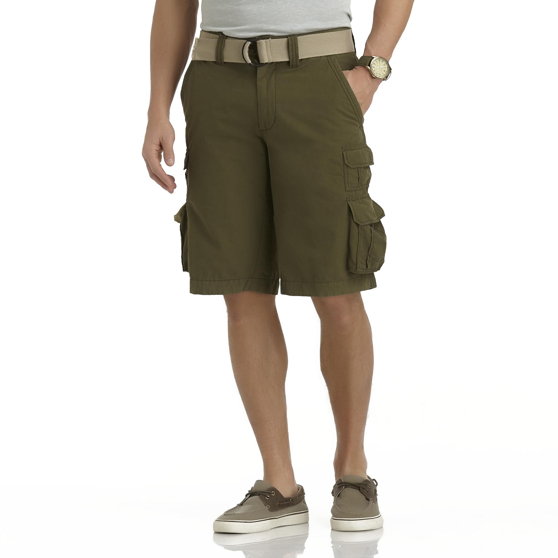 WearFirst Men's Belted Cargo Shorts
