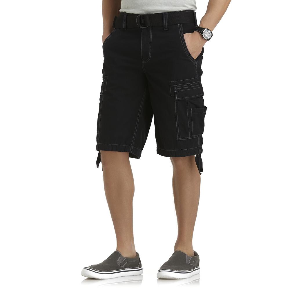 WearFirst Men's Belted Ripstop Cargo Shorts