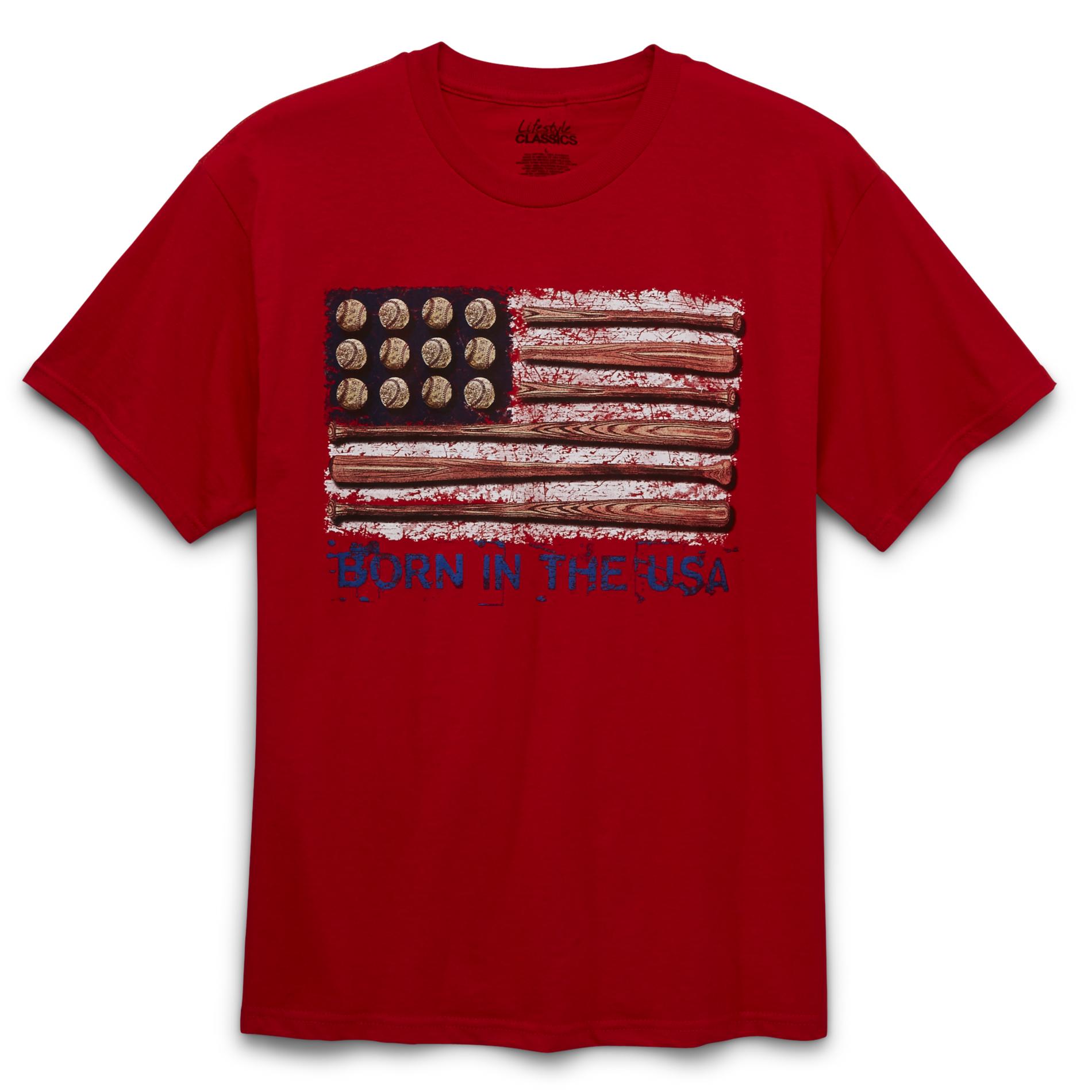 Men's Graphic T-Shirt - Baseball Flag