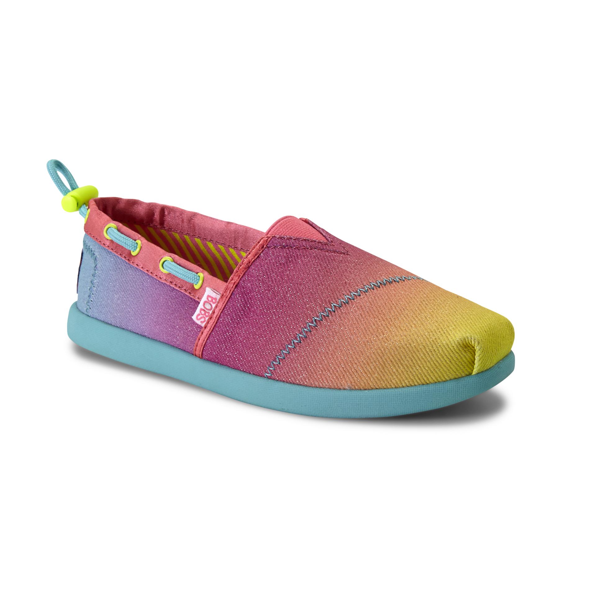 Skechers Girl's BOBS Ombre Color-Crush Canvas Shoe