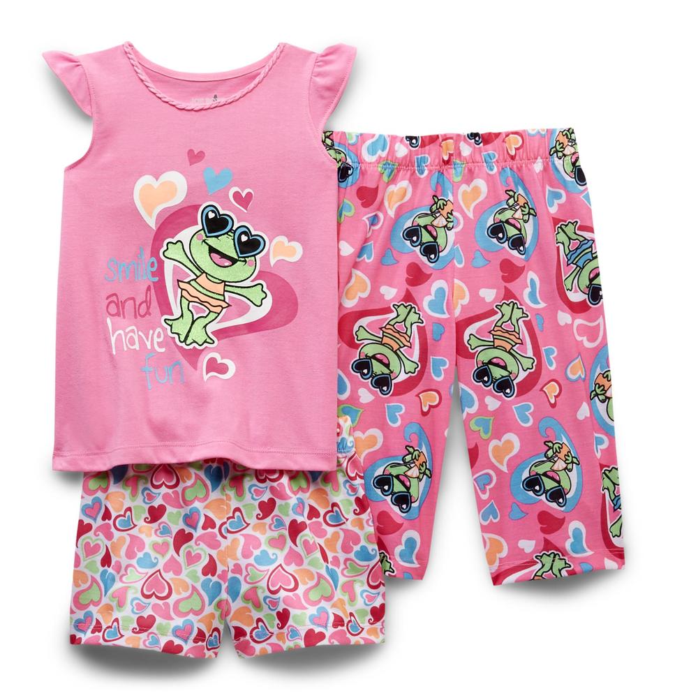 Joe Boxer Infant & Toddler Girl's Pajama Top  Pants and Shorts - Frog