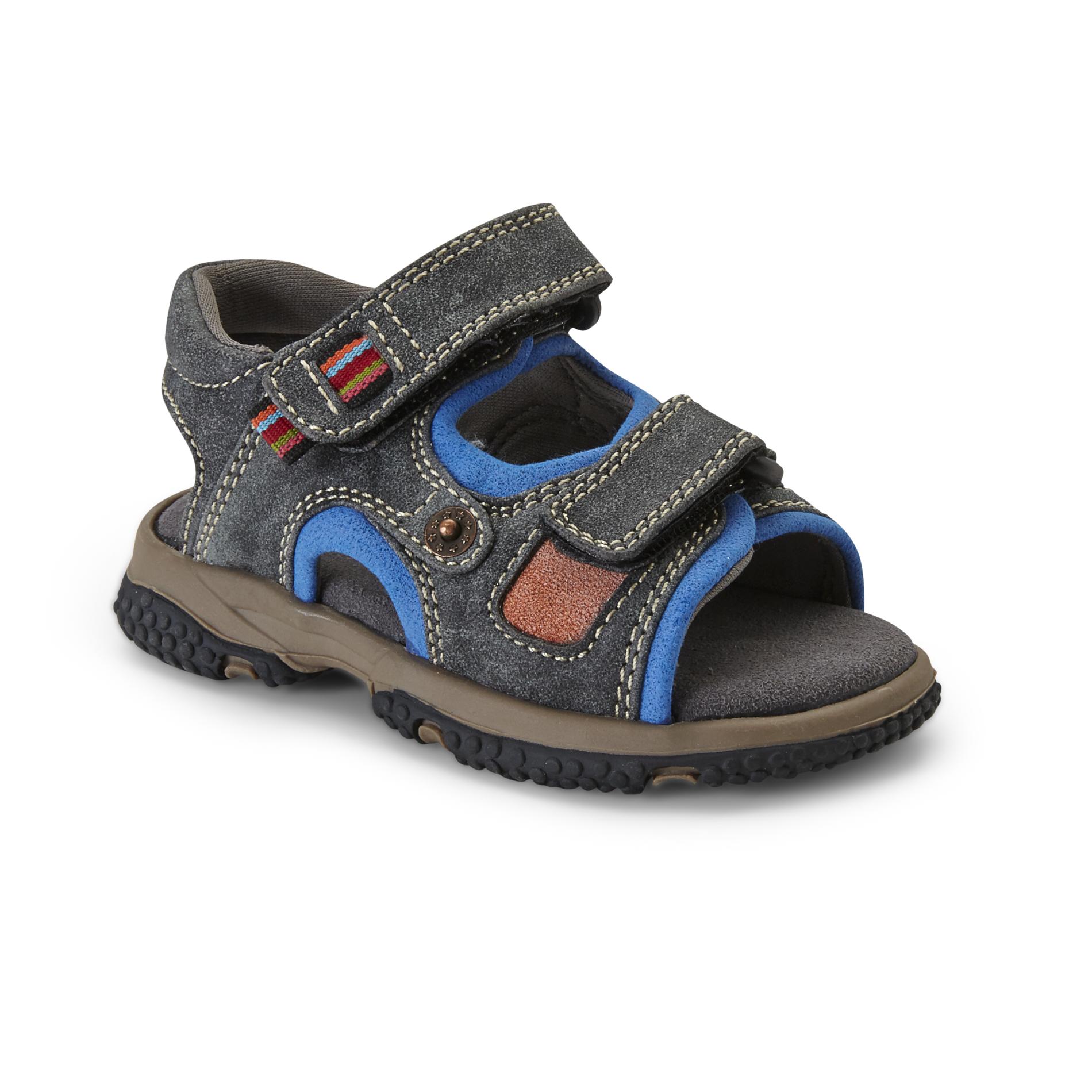 Rachel Shoes Toddler Boy's Max Grey/Blue Sandal