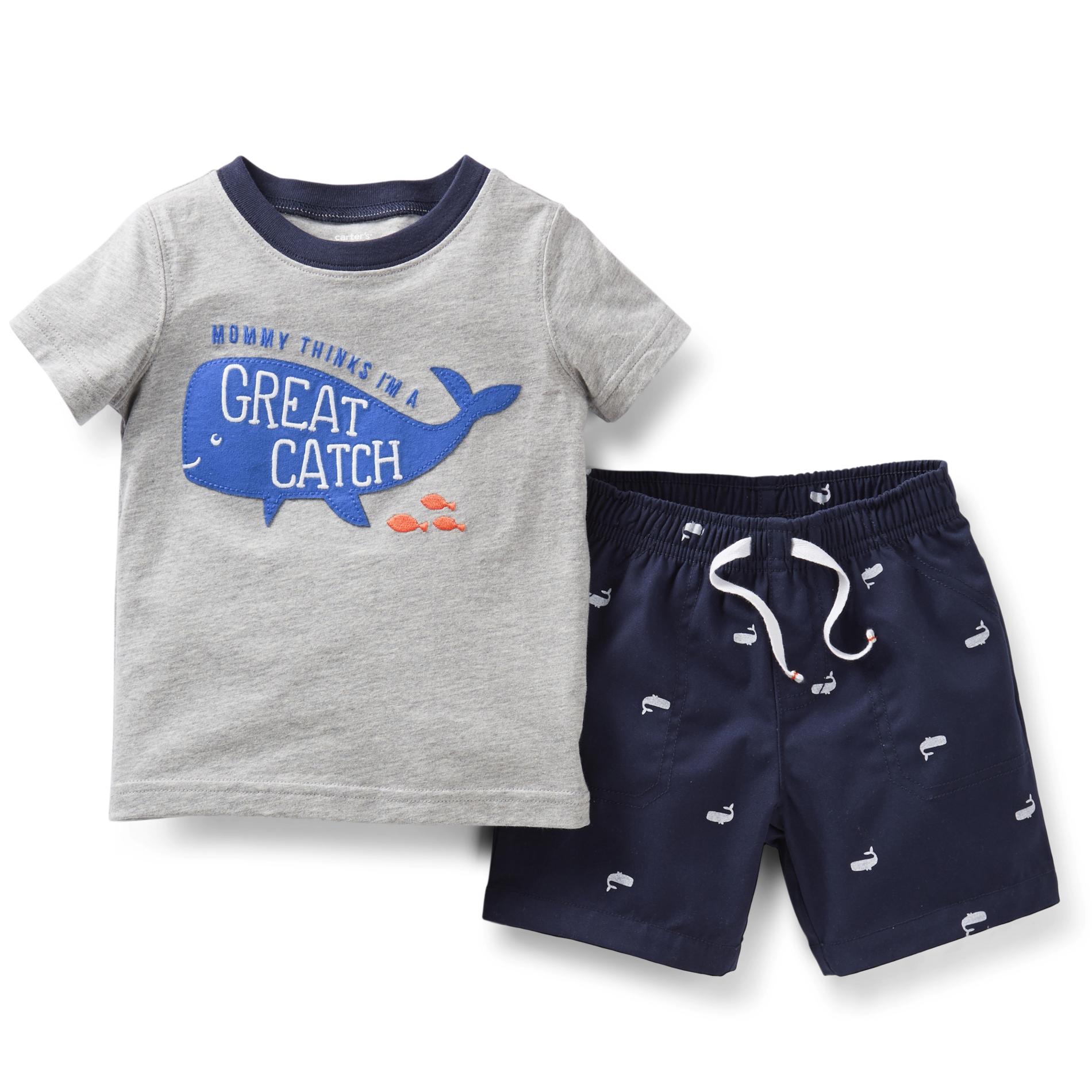 Carter's Newborn & Infant Boy's T-Shirt & Shorts - Whale