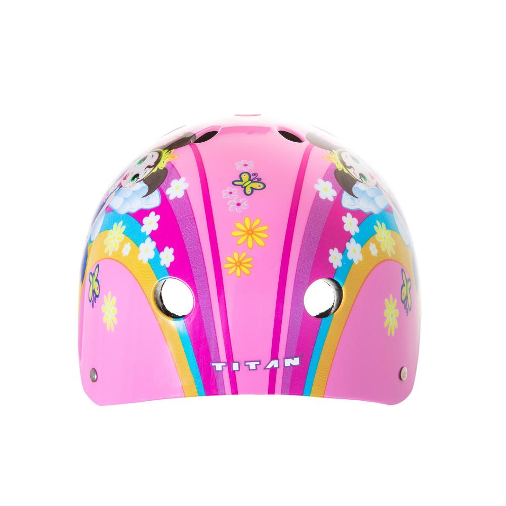 Titan  Flower Princess 11-vent Girl's Pink Skateboard or BMX Helmet Size Small with Extra Helmet Pads