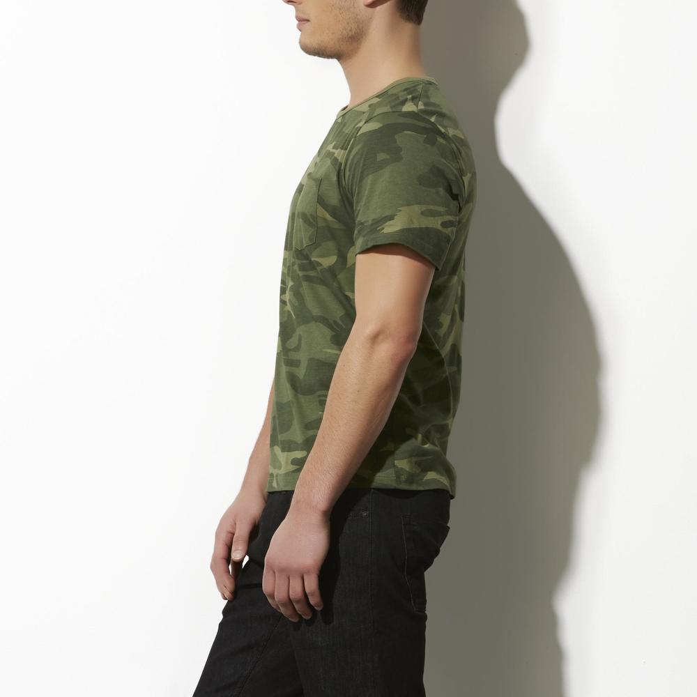 Adam Levine Men's Pocket T-Shirt - Olive Camo