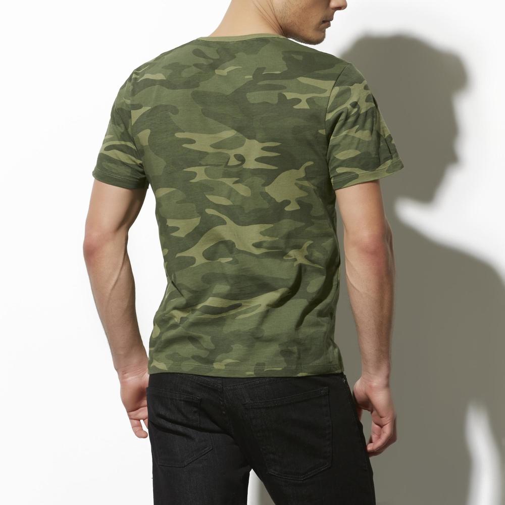 Adam Levine Men's Pocket T-Shirt - Olive Camo