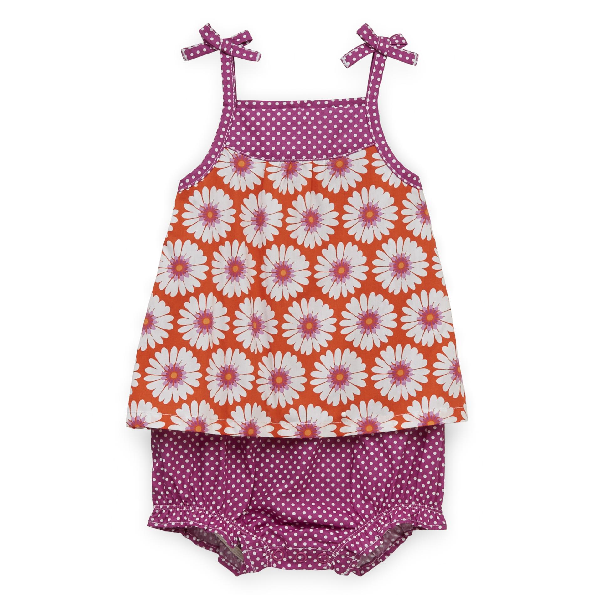 Small Wonders Newborn Girl's Bodysuit - Floral & Polka Dots