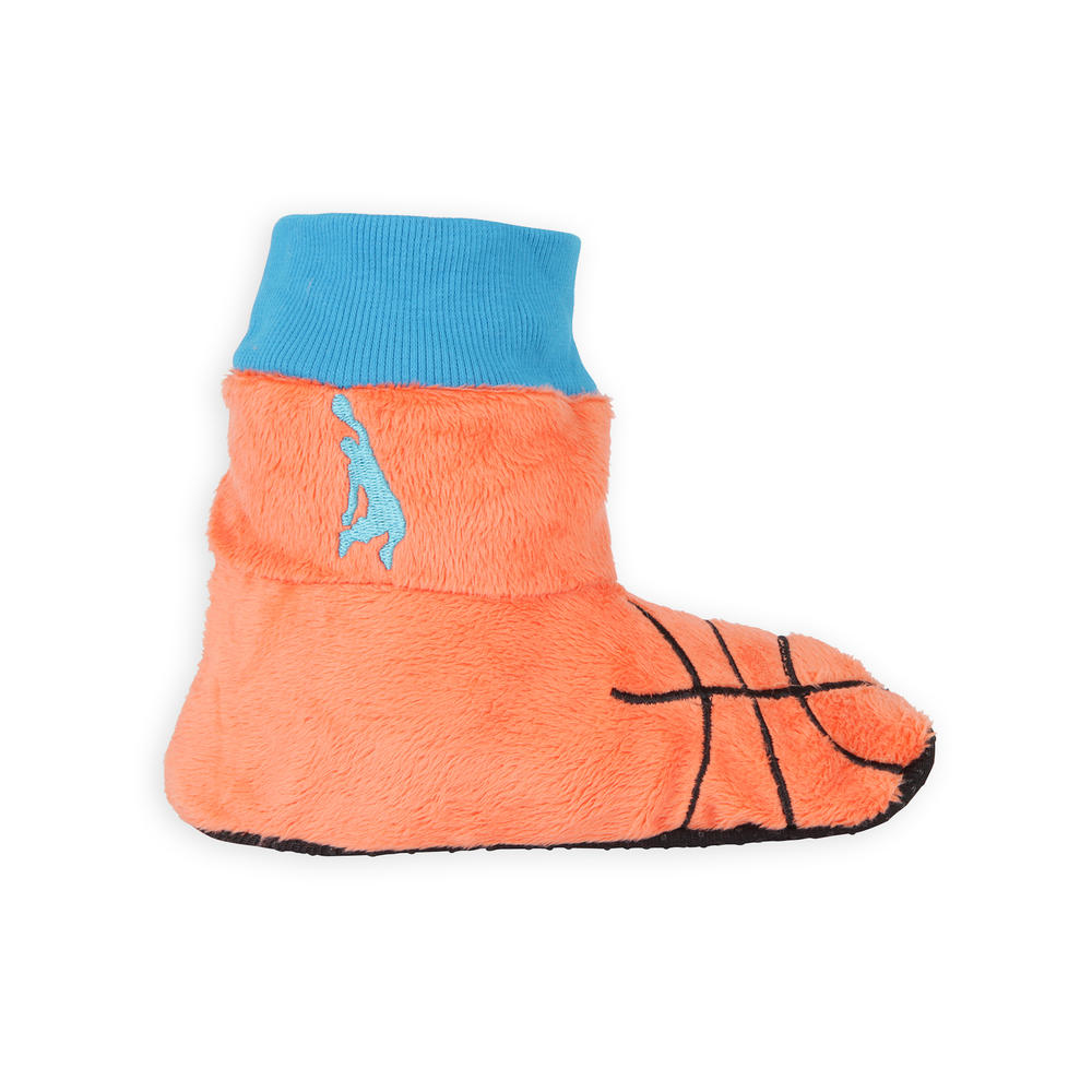 Joe Boxer Boy's Sporty Slipper Socks - Basketball