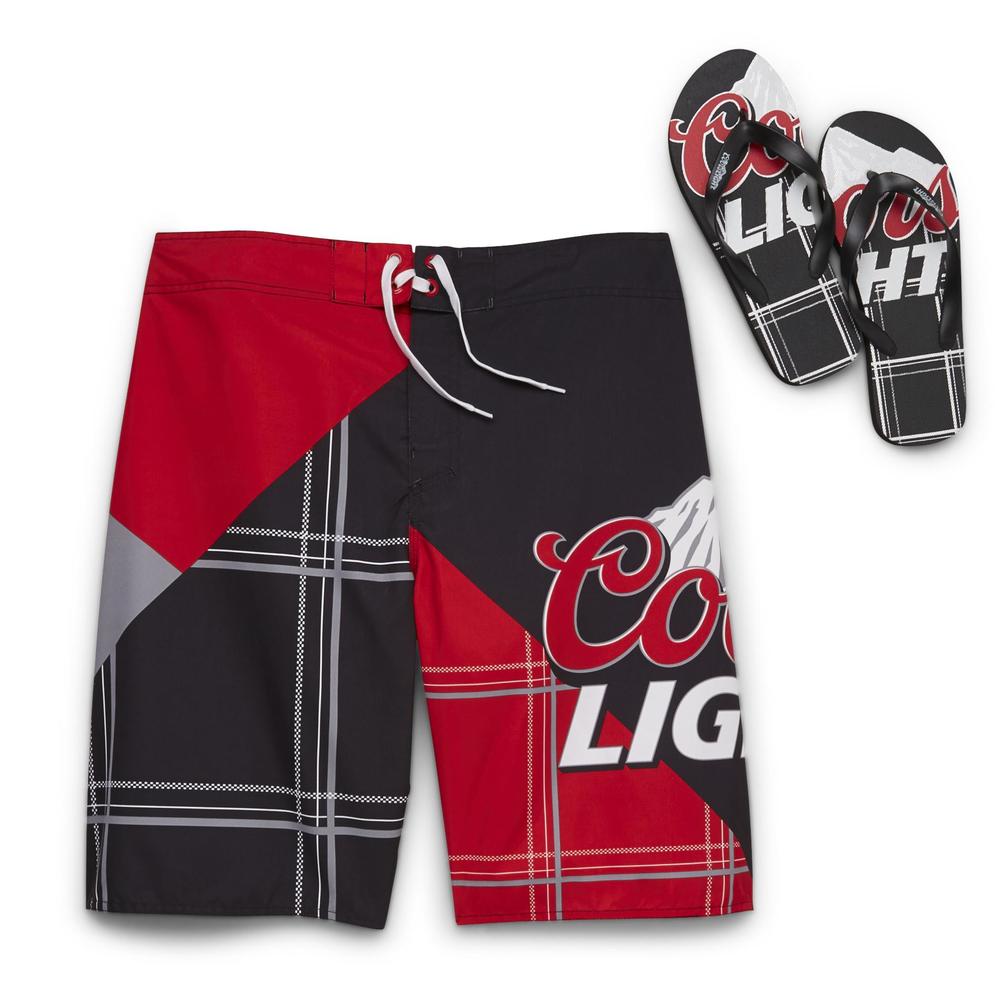 Coors Men's Swim Shorts & FlipFlops Light