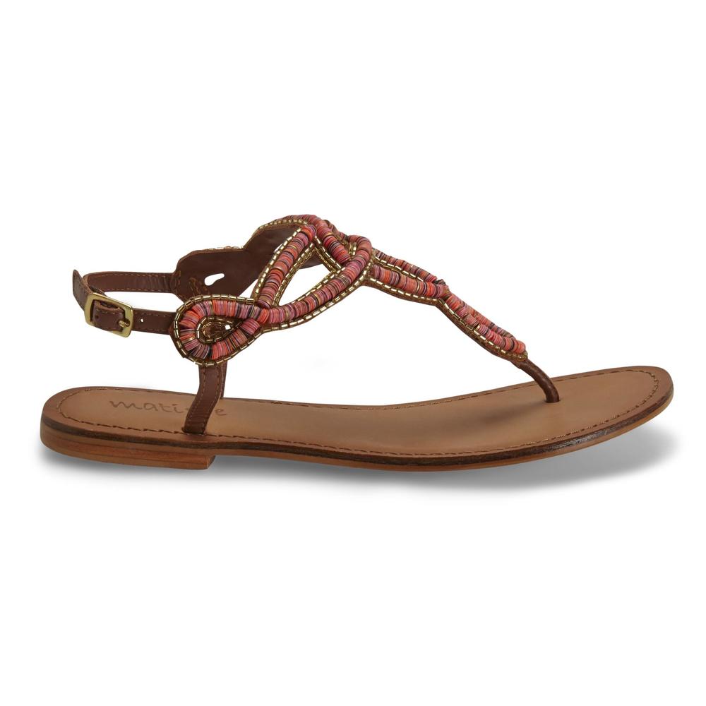 Coconuts by Matisse Women's Monsoon Coral/Tan Thong Slingback Sandal