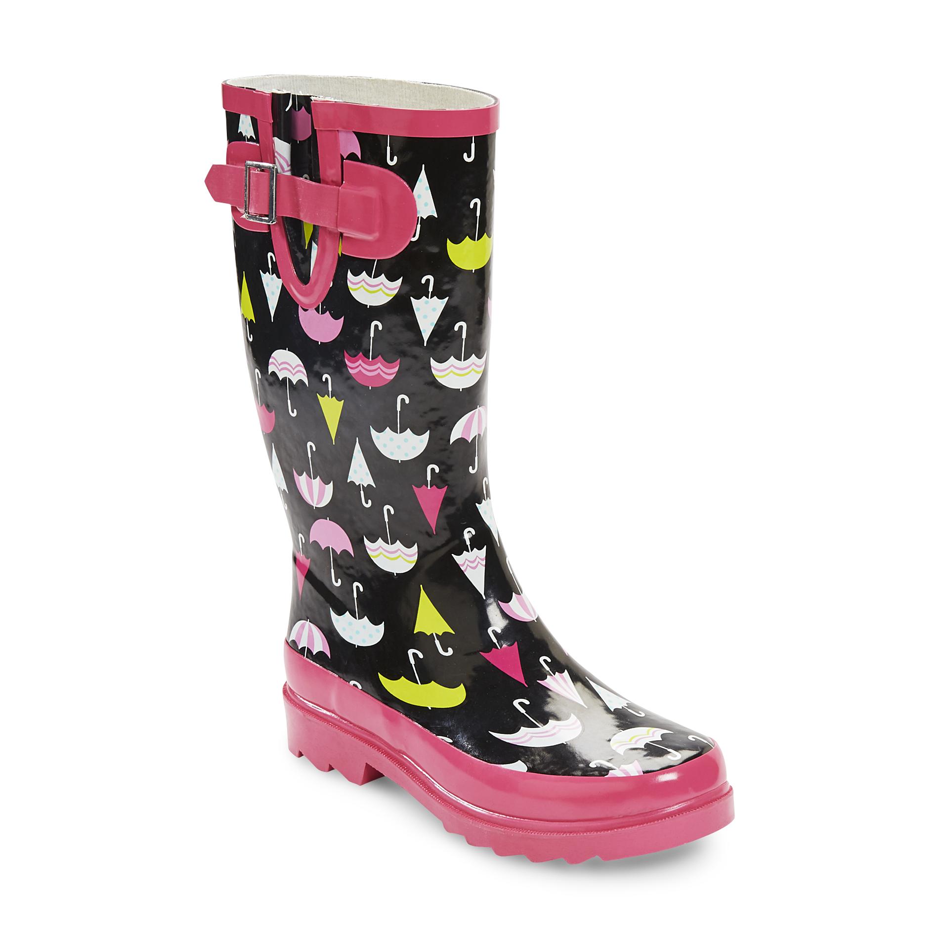 Western Chief Women's Pink/Multi Weather-Resistant Rain Boot - Raining Umbrellas