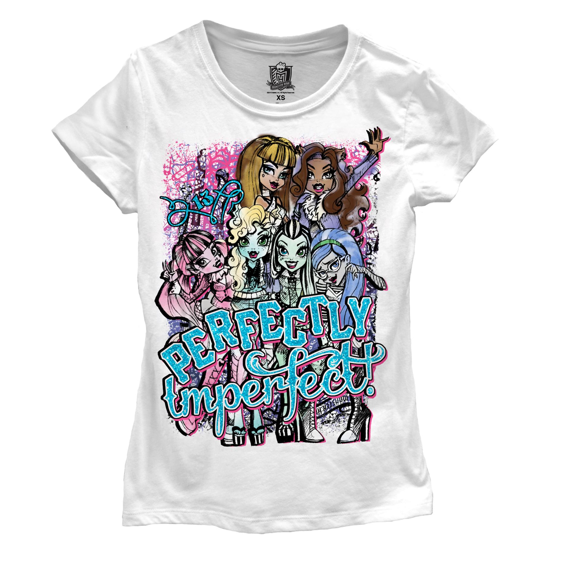 Monster High Girl's Graphic T-Shirt - Perfectly Imperfect