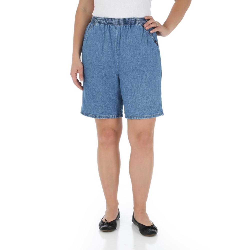 Chic Women's Pull-On Denim Shorts