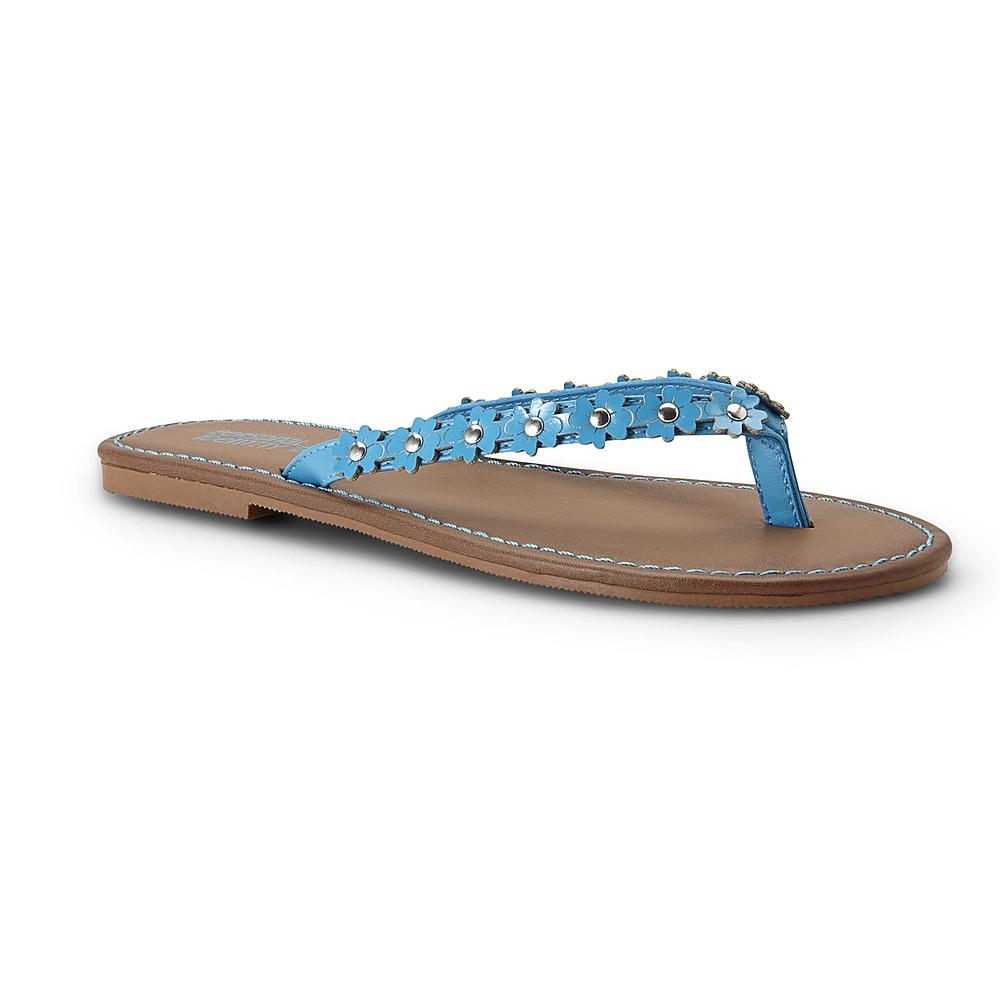 Personal Identity Women's Nikki Turquoise Floral Studded Sandal