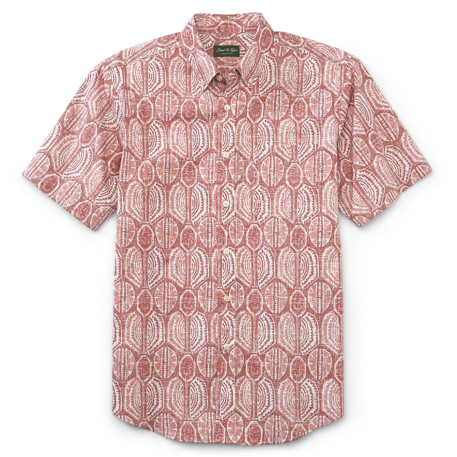 David Taylor Collection Men's Button-Front Shirt - Tribal