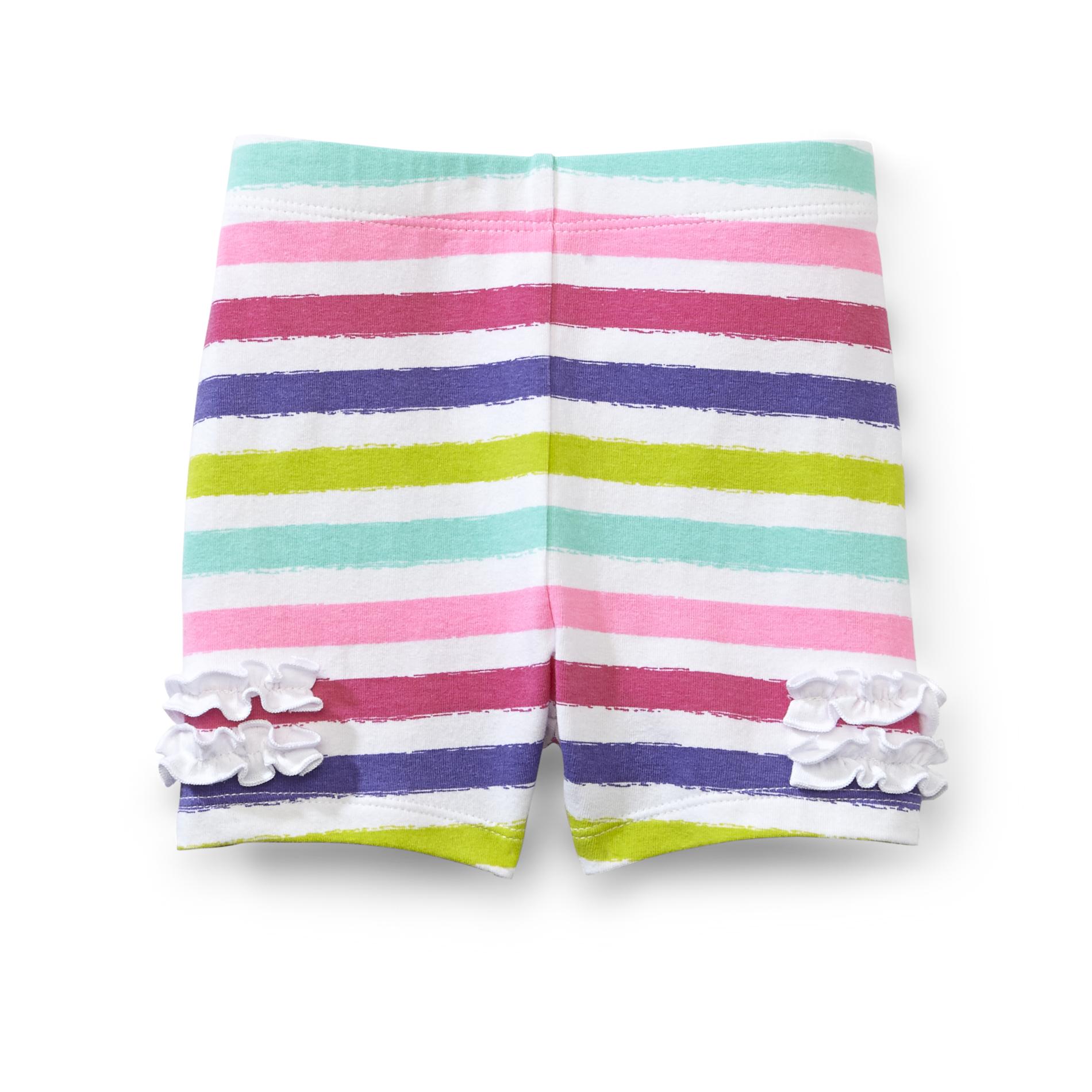 WonderKids Infant & Toddler Girl's Ruffled Fashion Bike Shorts - Multicolor Striped