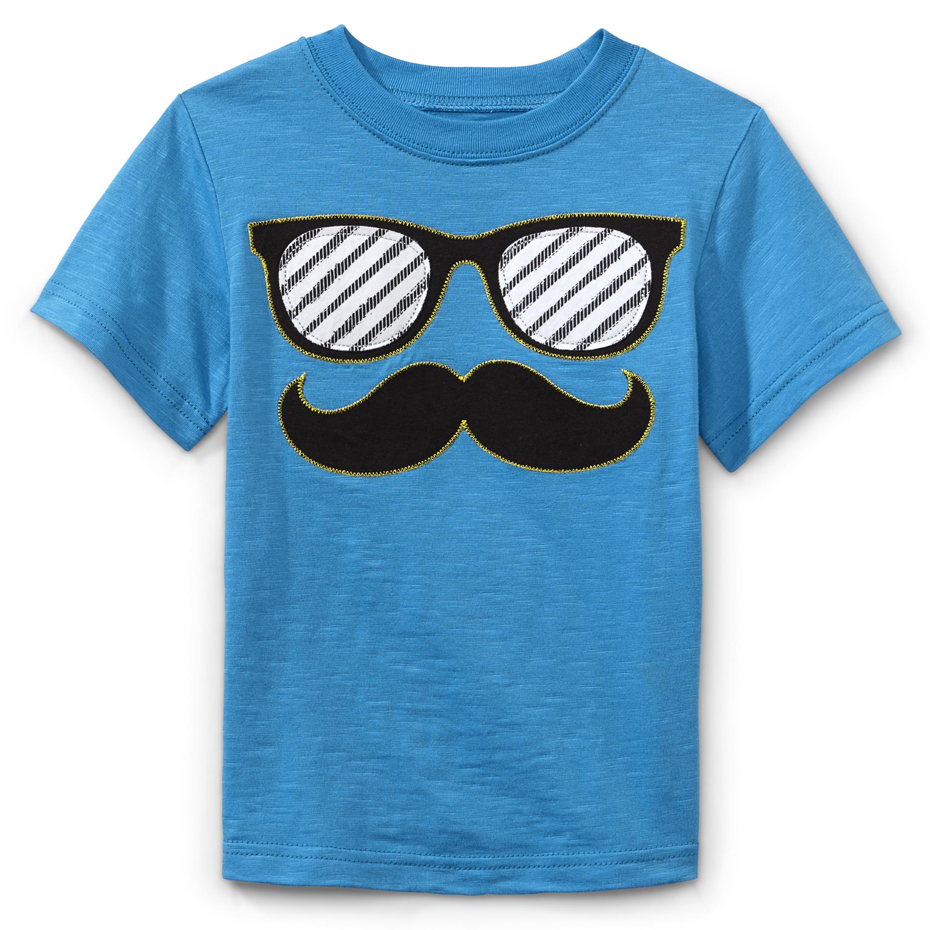 WonderKids Toddler Boy's Short-Sleeve Graphic T-Shirt - Mustache & Glasses