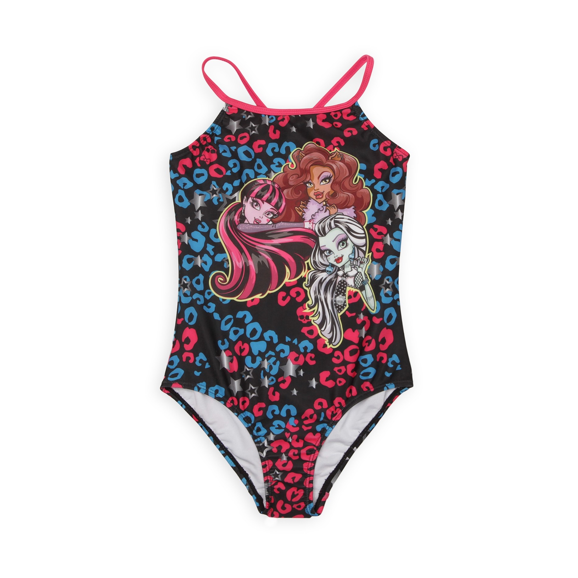 Monster High Girl's Swimsuit - Cheetah Print